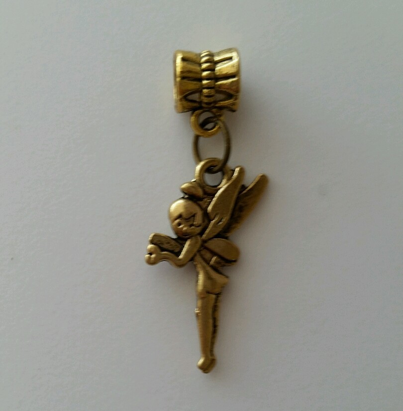 Fairytale Tinker Bell Dangle Charm Bronze Gold Tone European Bracelet Us