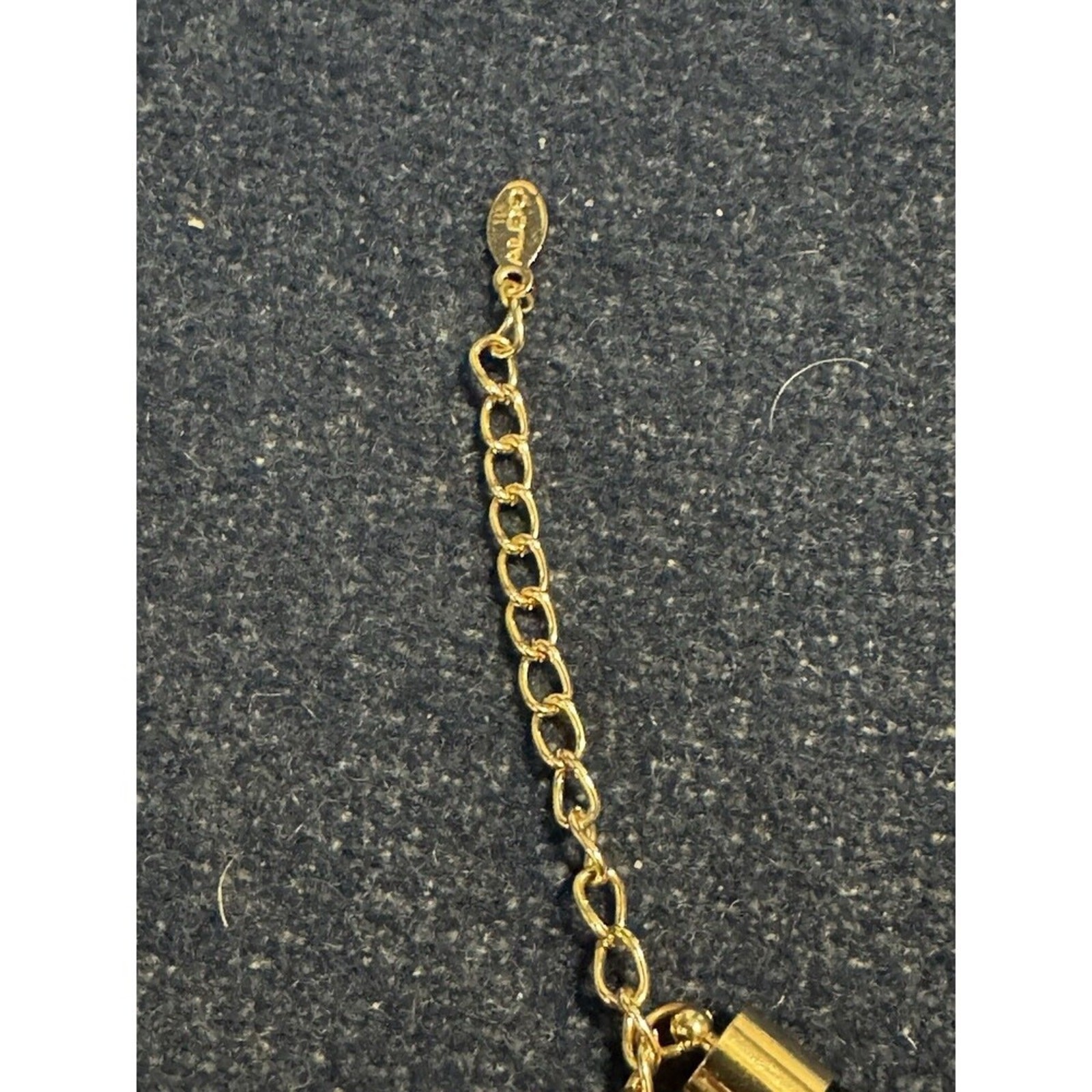 Aldo Black Mesh Sparkle Cord with Gold-Tone Bar 18in 2.5 Extender