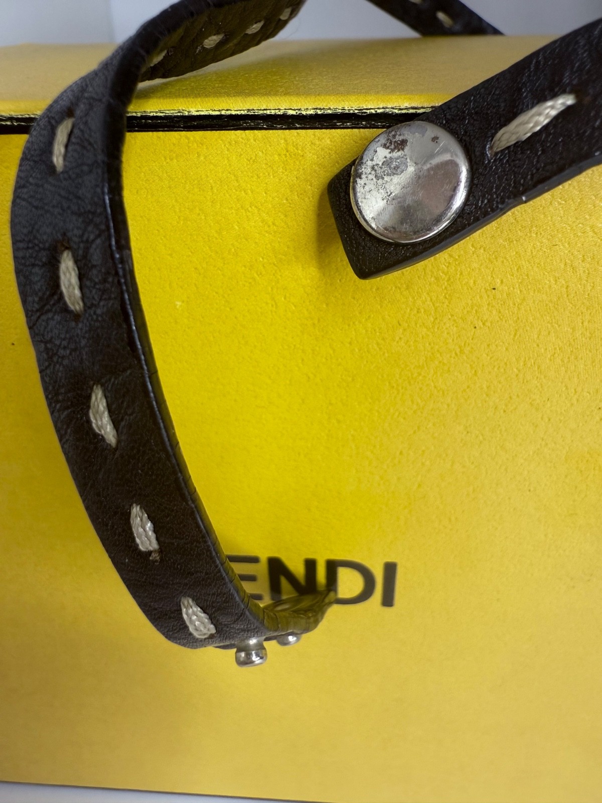 FENDI Leather Black Men’s and Brown Bracelets. 16″ Both.
