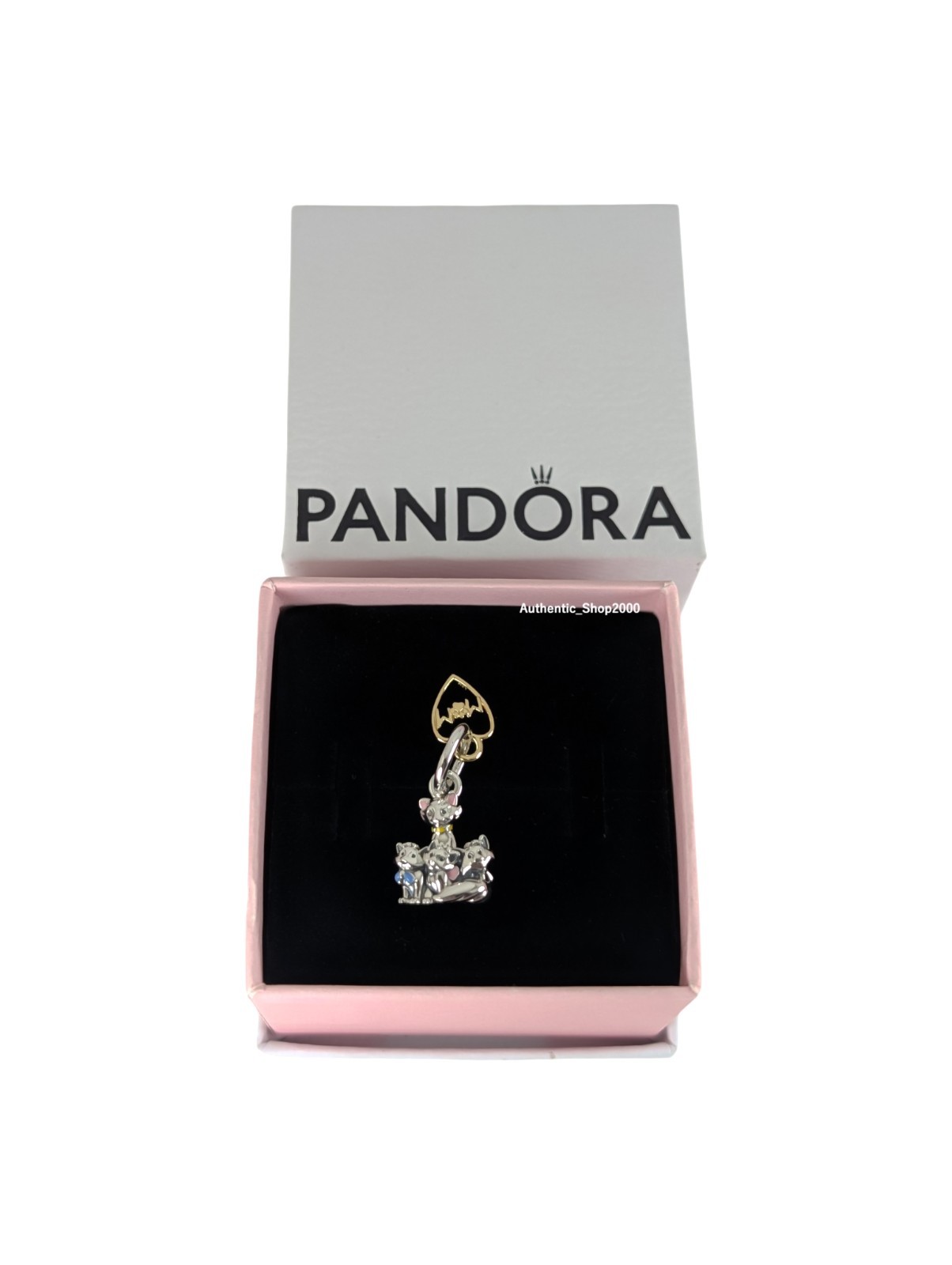 New 100% Auth PANDORA Disney Aristocats Duchess & Kittens Mom Charm 764465C01