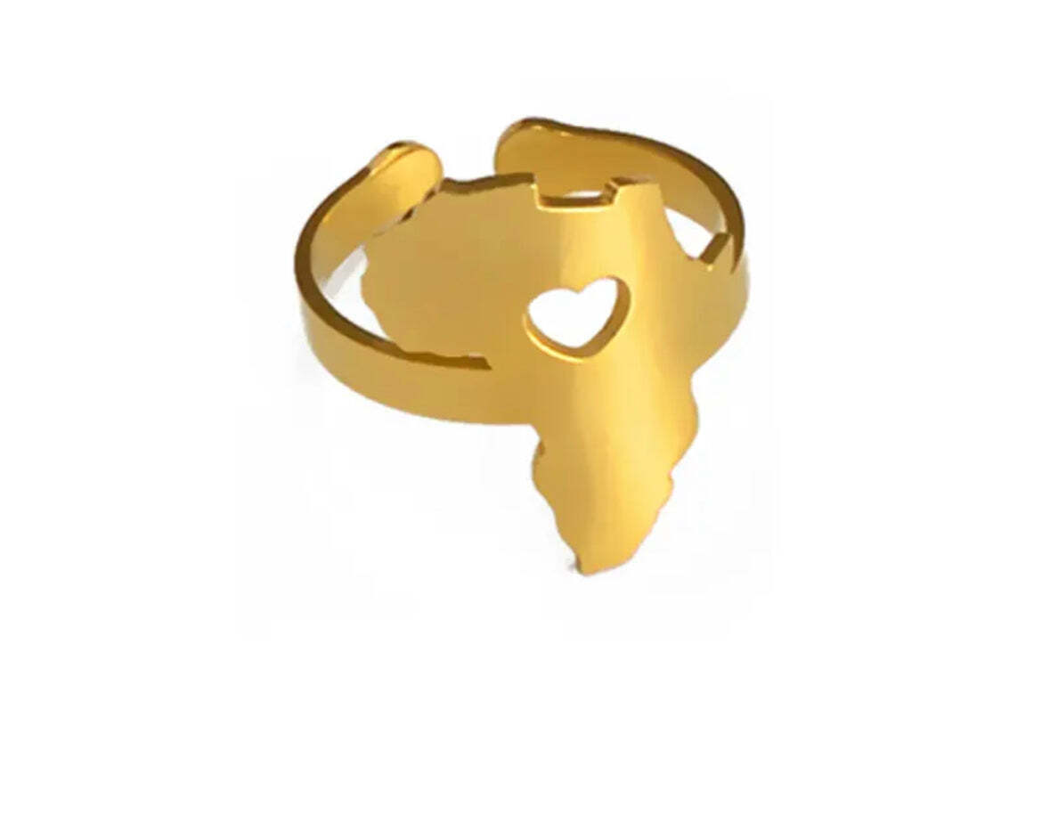 Africa Map Rings
