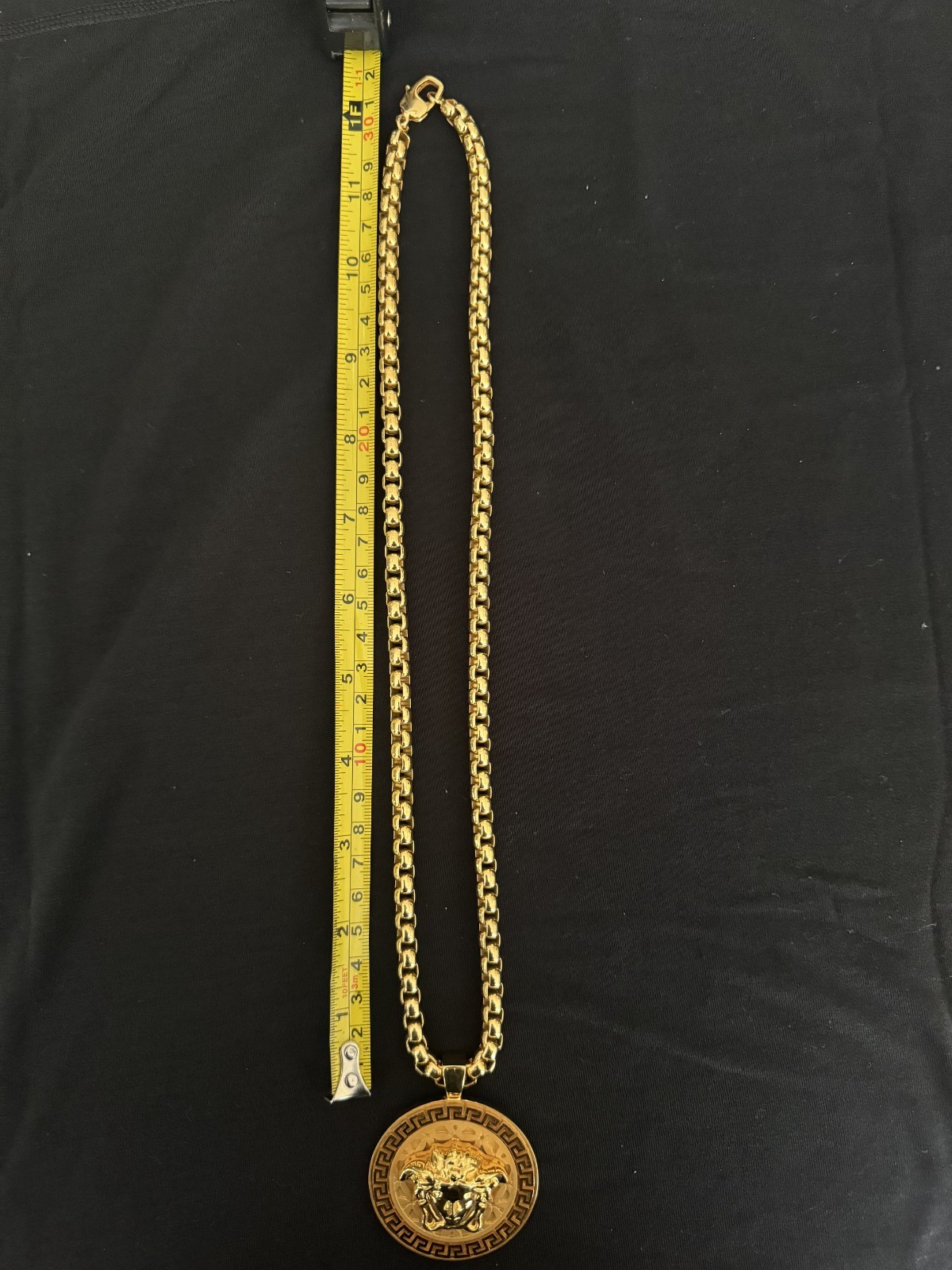 Authentic Versace Medusa Necklace Gold Tone DG14703 Made in Italy w/ Tags