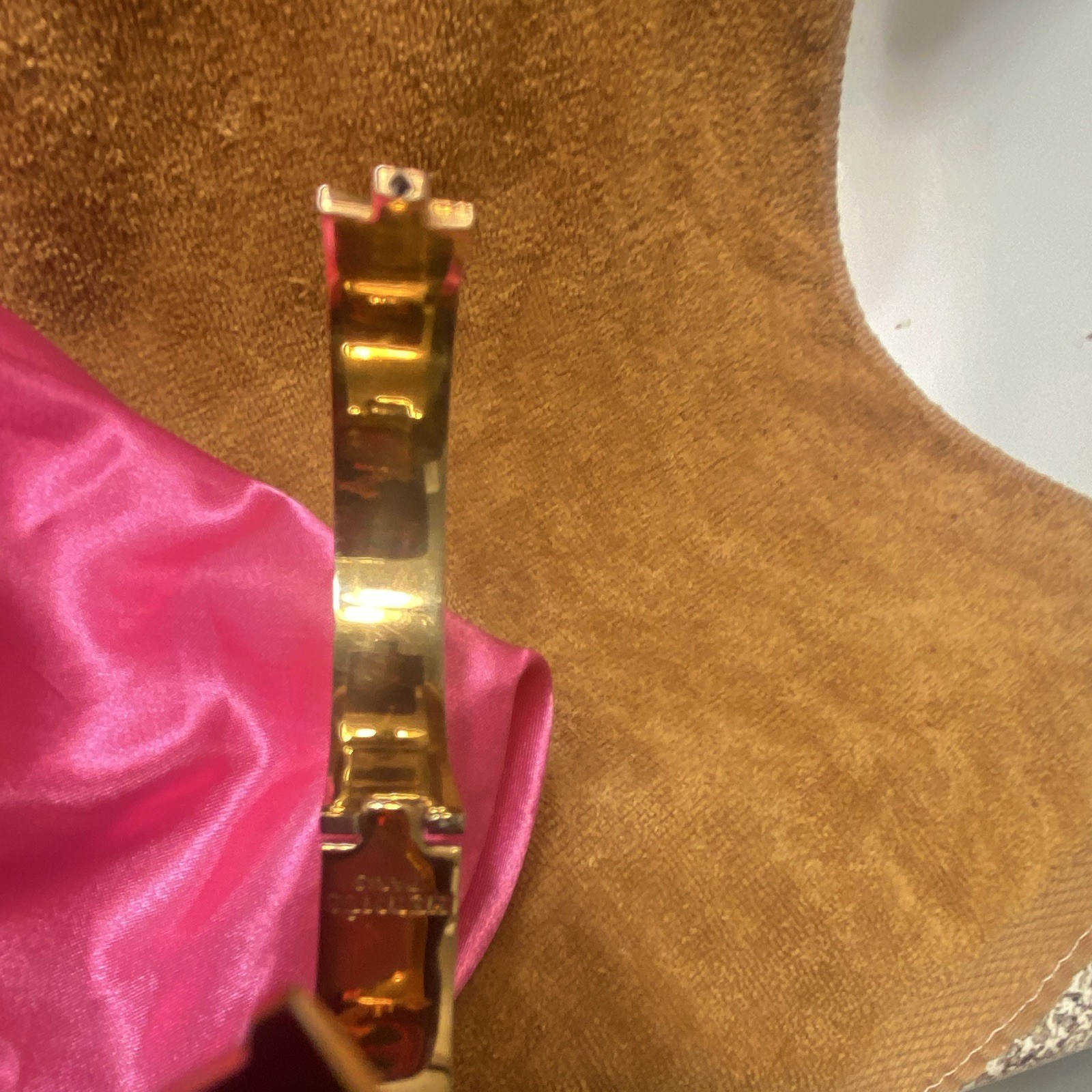 Turquoise Rose Gold Hermes ClickH Bangle Bracelet. See mark from storage.
