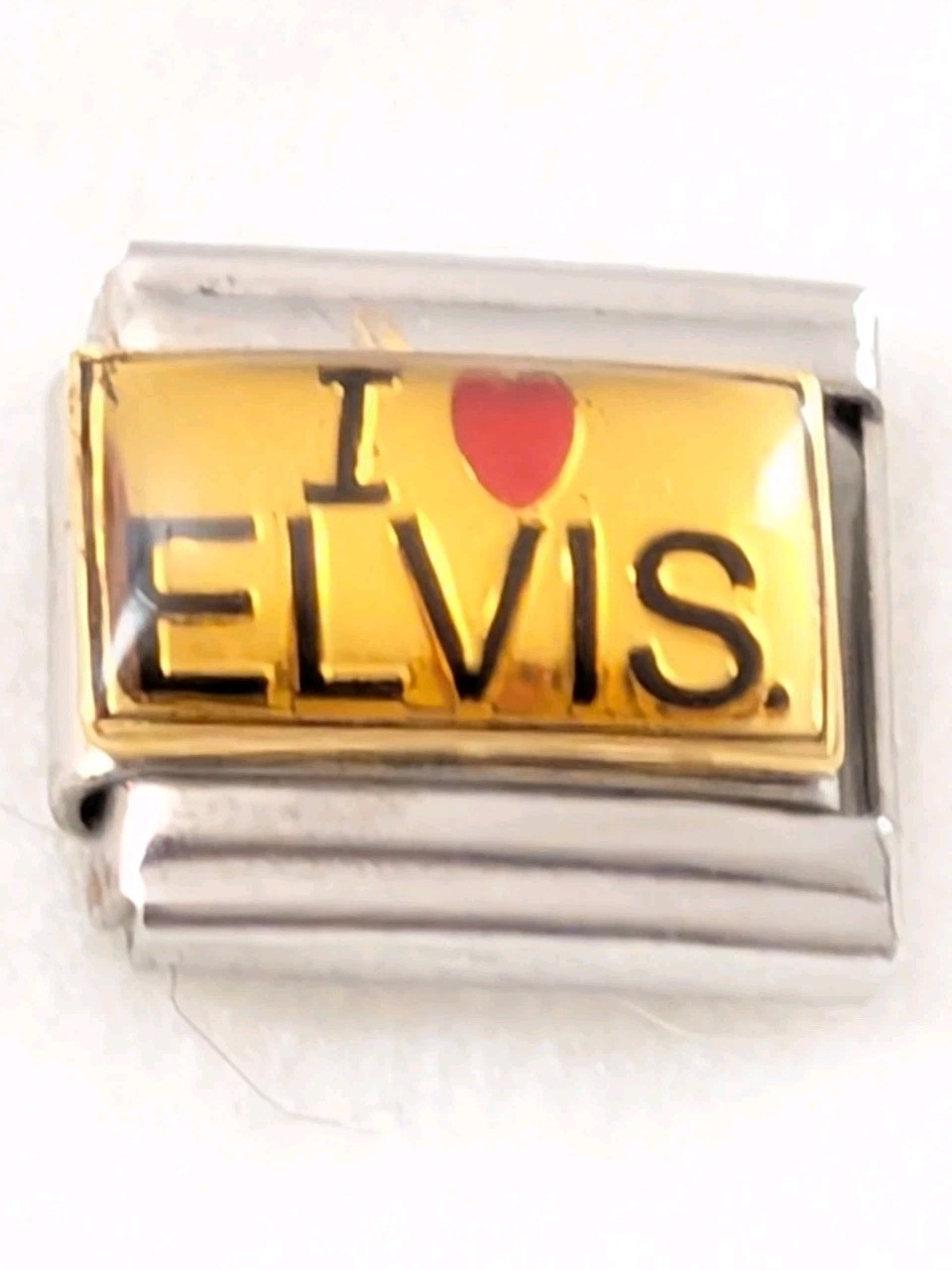 Authentic Signature Products “I 💕 Elvis” Italian Charm Classic 9mm Link B103