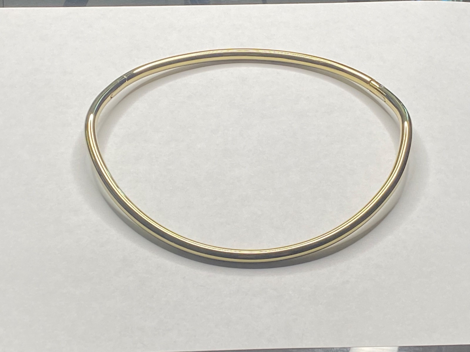 Gold Stainless Steel Locking Curved Eternity Collar with O-Ring (6mm)