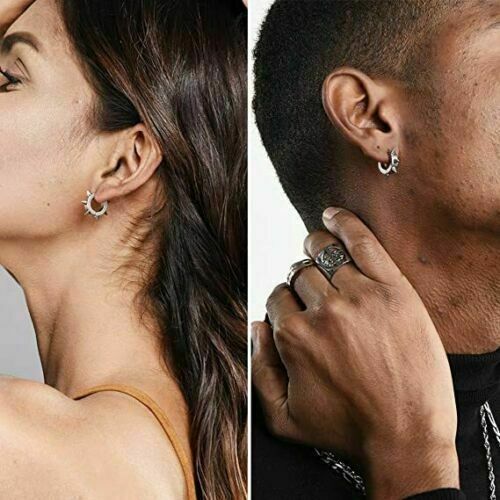 Gothic Hoop Earrings Titanium Steel Magnetic Stud Ear Plugs Womens Mens Jewelry