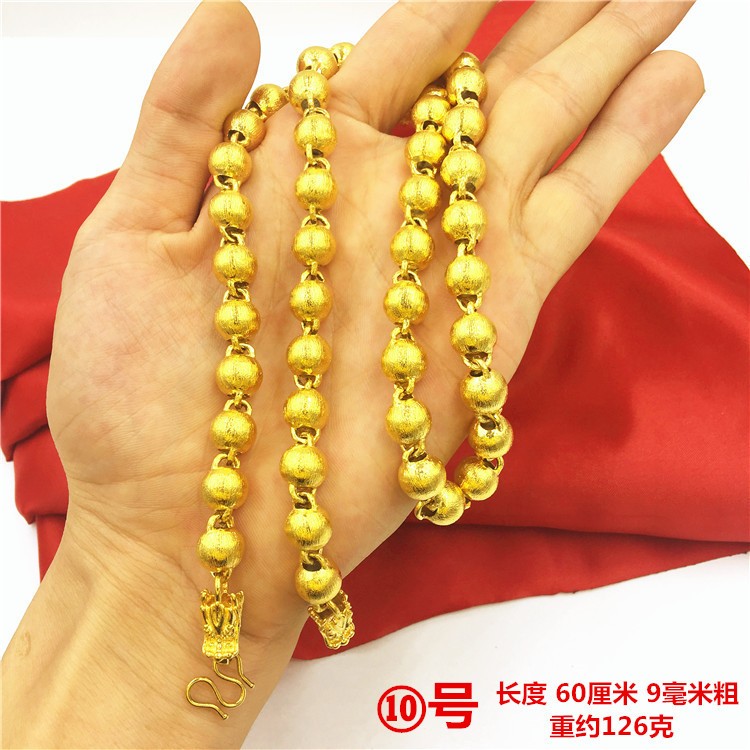 22K 23K 24K Thai Baht Yellow Gold necklace for men