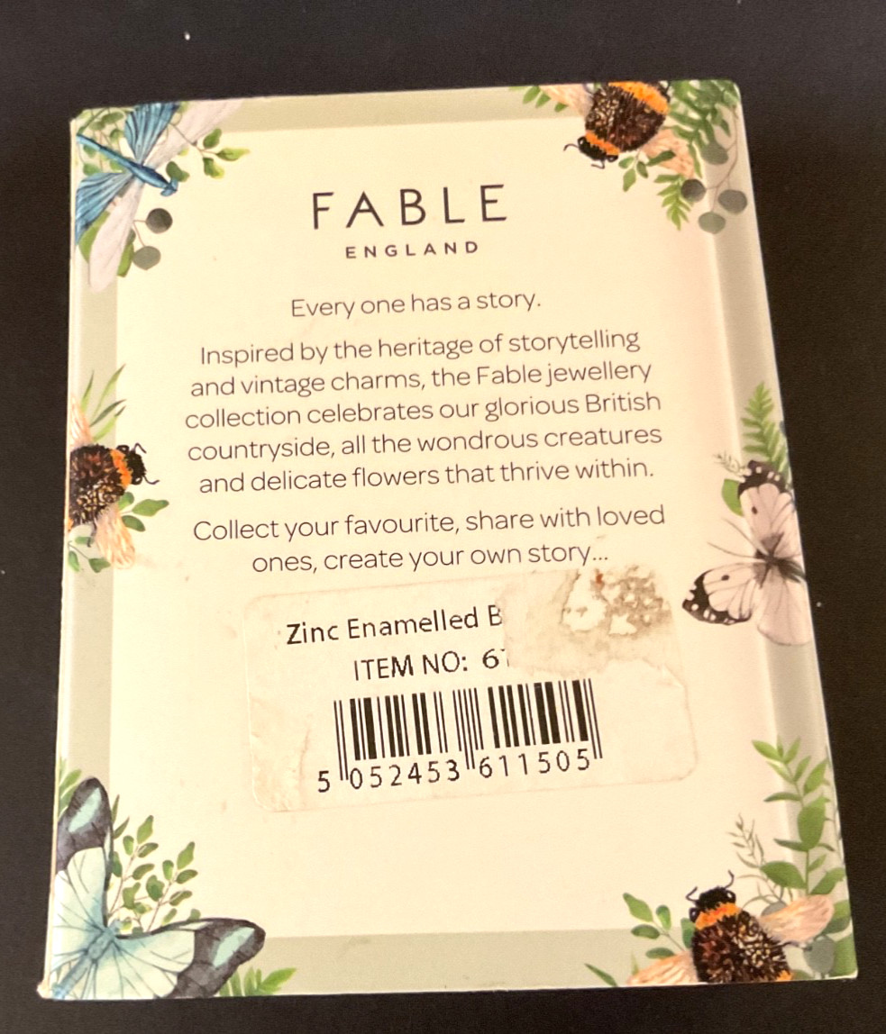 Collectable Fable England Zinc Enammelled Bird Brooch Boxed
