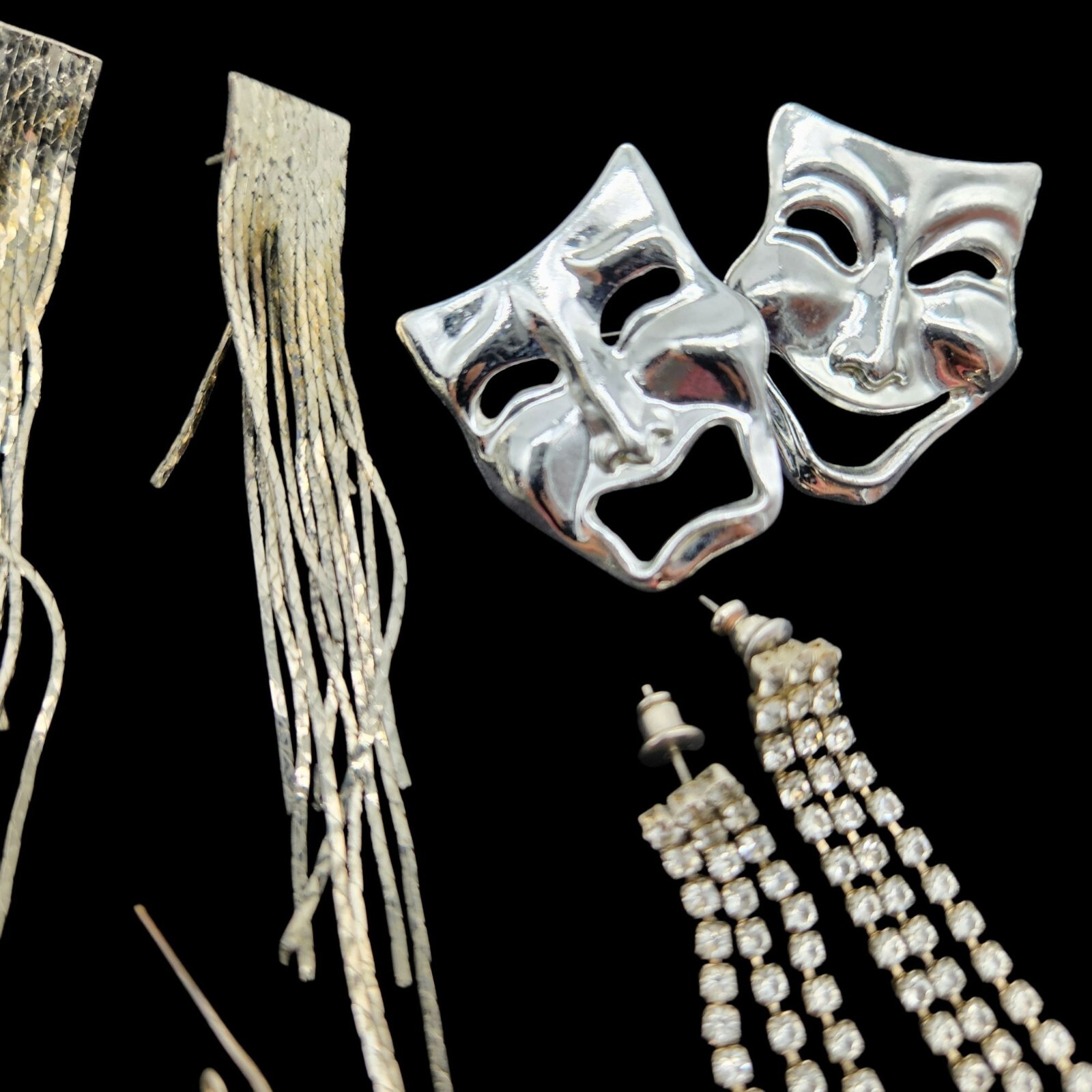 20 Pair Earring Lot Various Styles & Materials Dangle Stud & Novelty SEE DESC.