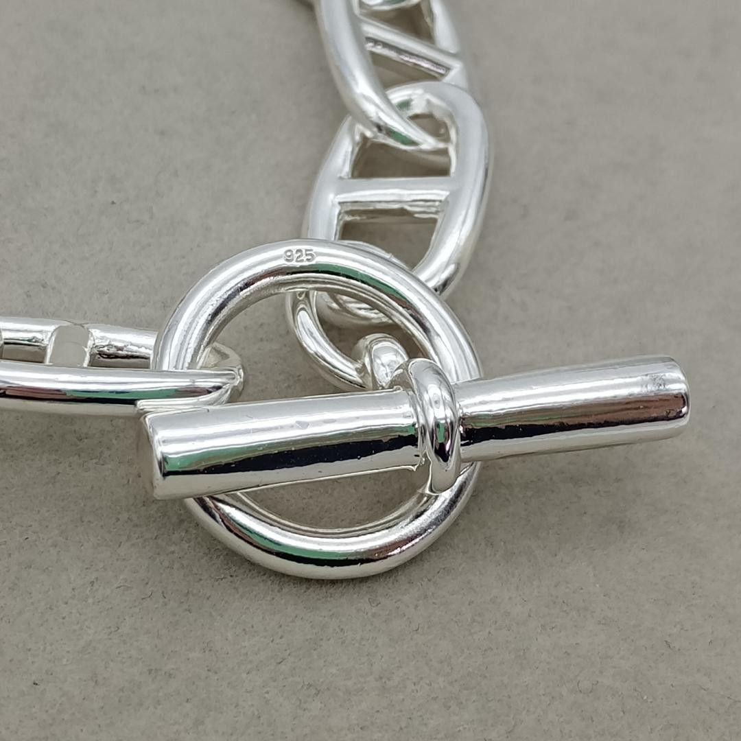 Silver 925 Necklace Chaine d’Ancre Toggle Clasp 40