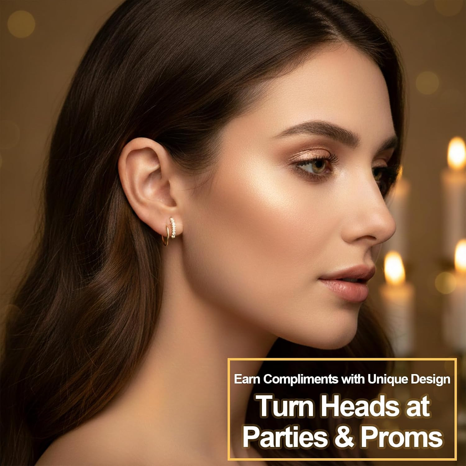 1 Pair Gold Earrings for Women, Plated Gold Double Hoops Earrings, Small Spiral