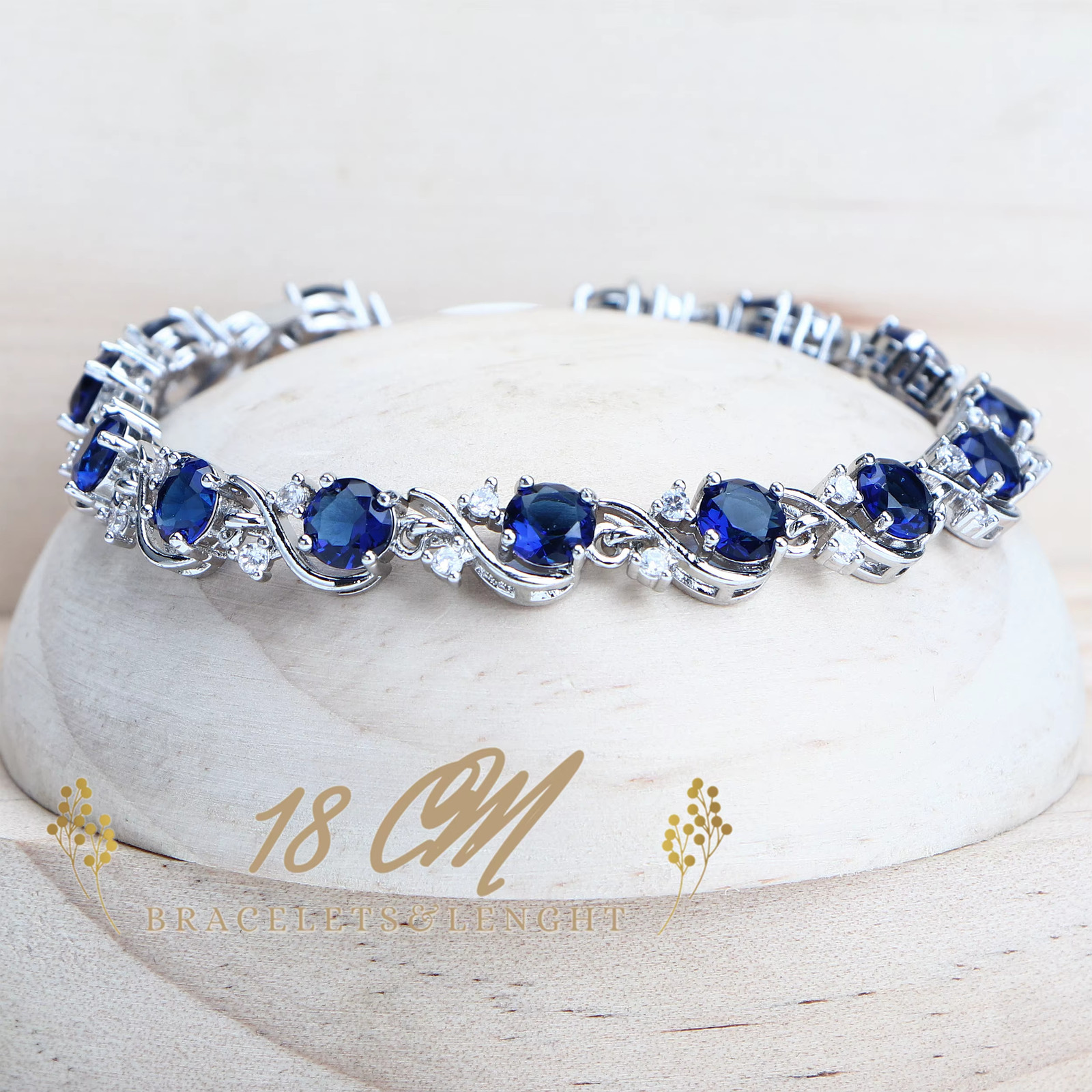 Blue Zirconia 925 Sterling Silver Bridal Women’s Jewelry Set