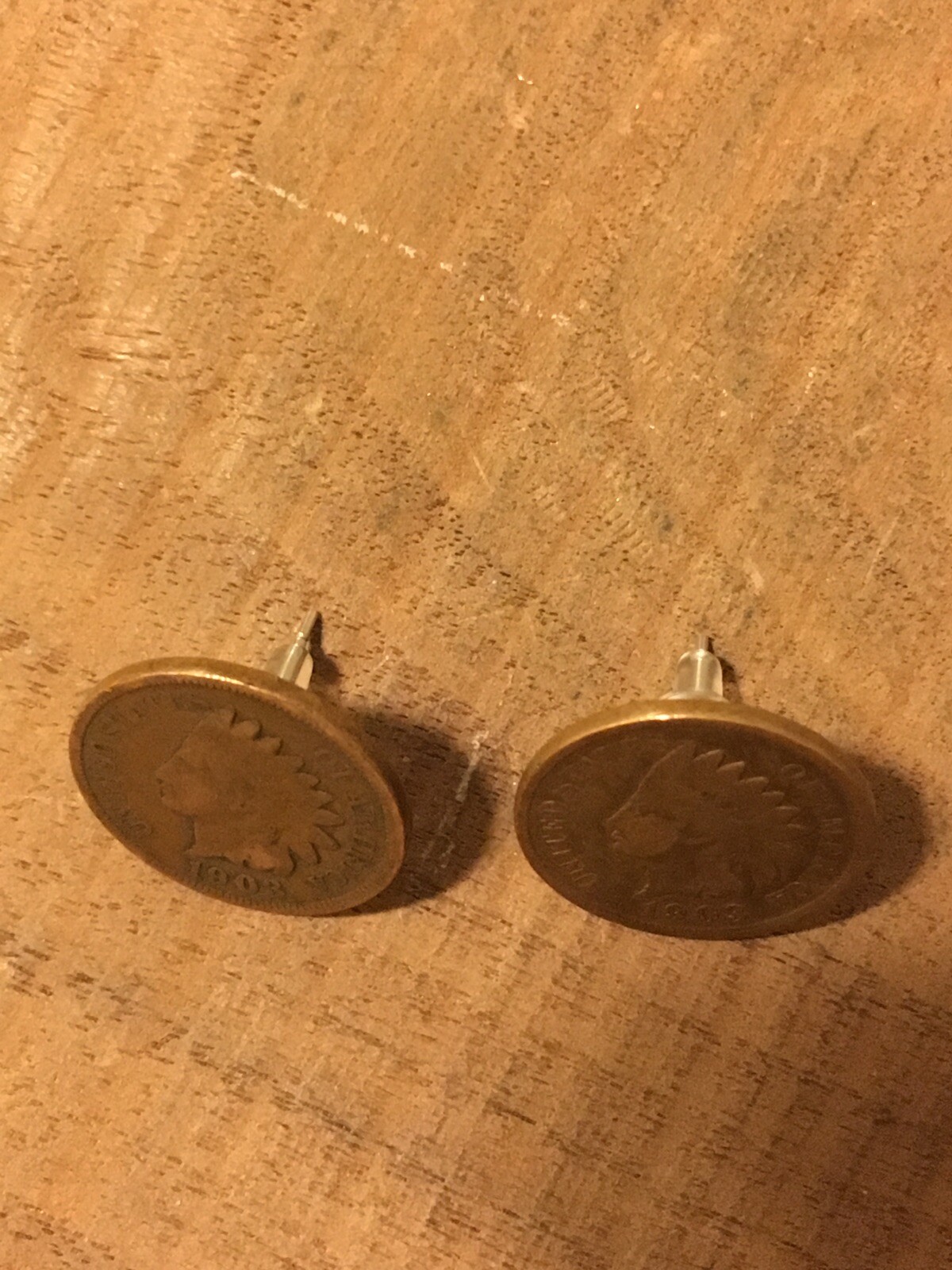Indian Head Penny VINTAGE Coin Jewelry Stud EARRINGS!