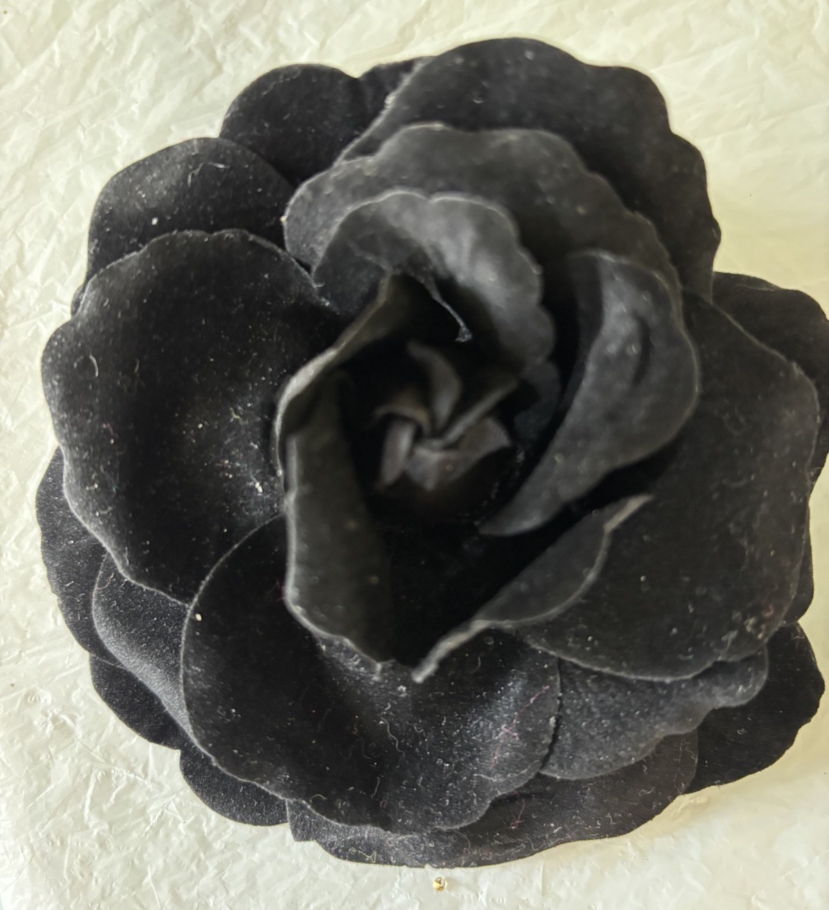 Black & White Camellia Floral Fabric Pins