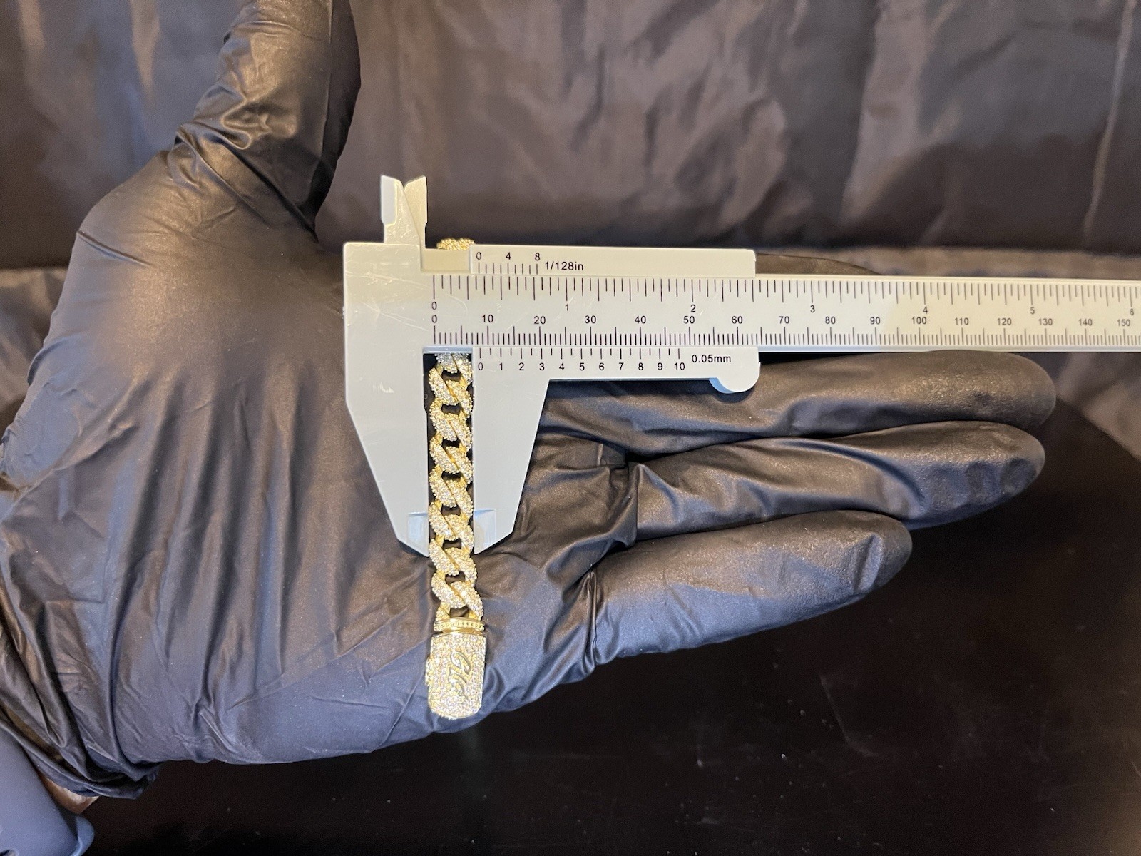 Real Miami Cuban Link Bracelet MOISSANITE 14k Gold Plated 925 Sterling Silver 9”