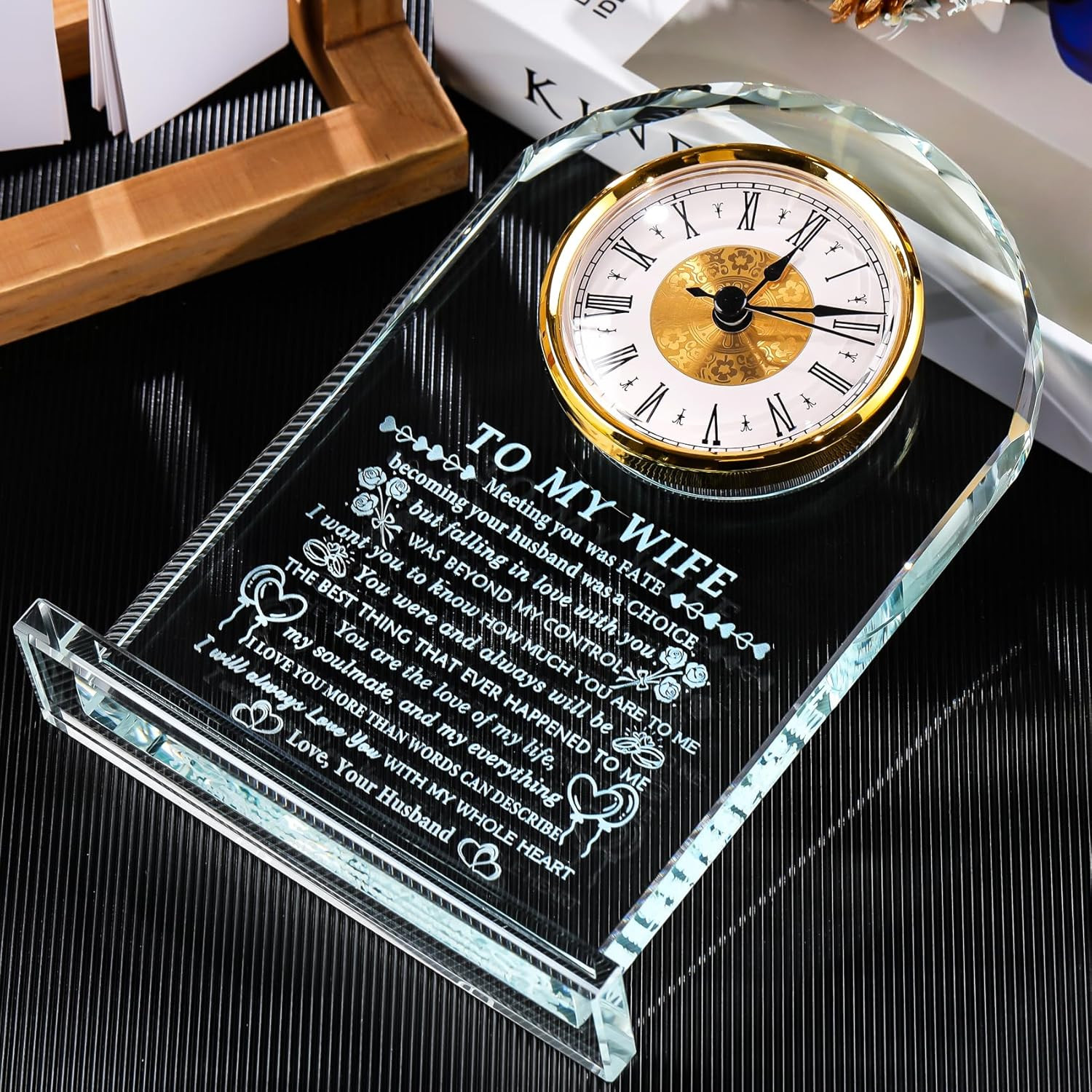 Gifts for Wife from Husband Wife Birthday Gift Ideas Crystal to My Wife Clock An