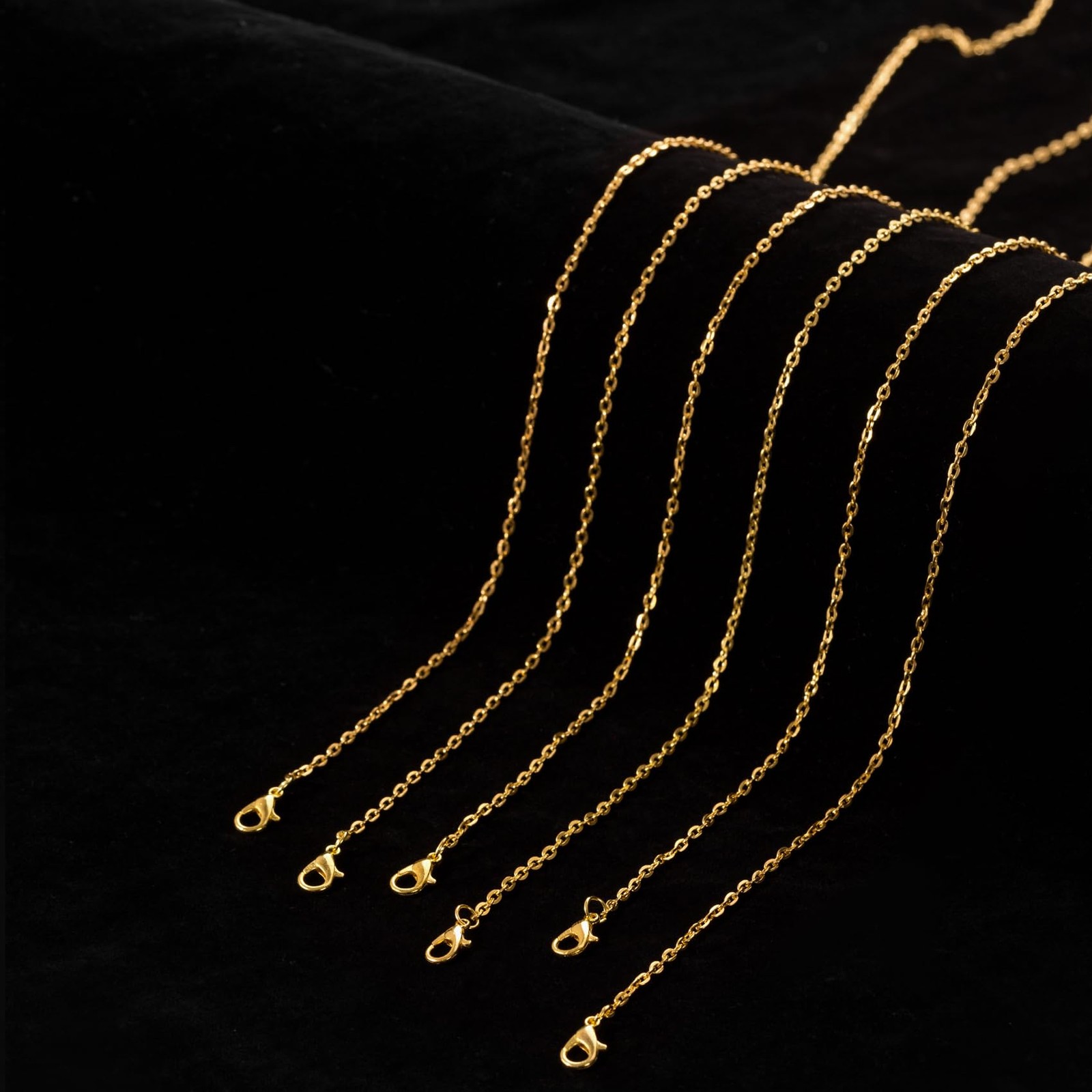 Lemonkey 24 Pack 18 Inch Gold & Silver Plated Bulk Cable Link Chains DIY Craft
