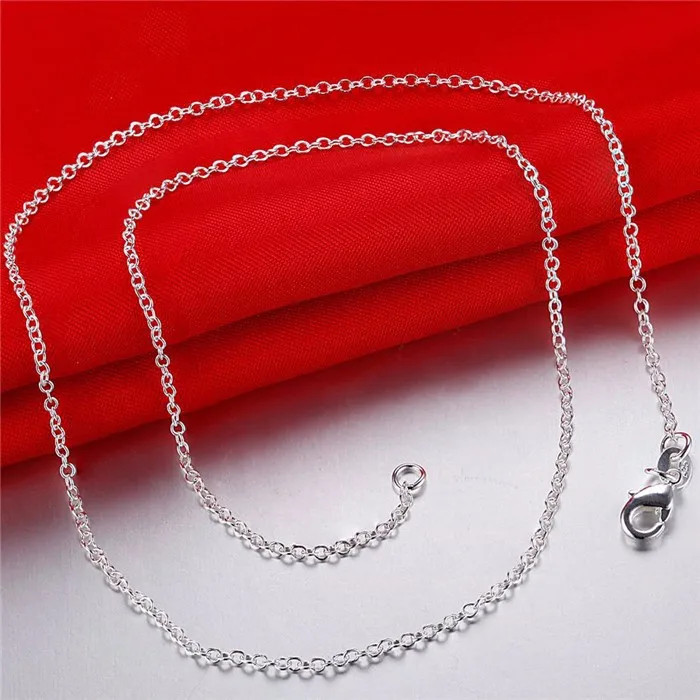 Wholesale 5Pcs 925 Sterling Silver Rolo Chain Necklace for Men and Women