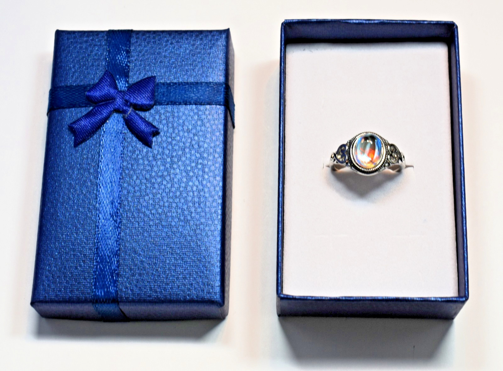 Mood Moon Ring SP 925 Sterling Silver Size 7 Gift Boxed