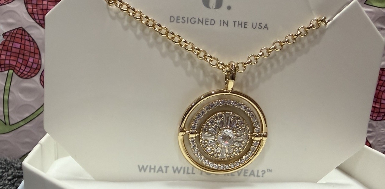 Bomb Party Rare Unicorn Necklace NK60444 Diamond CZ on Gold