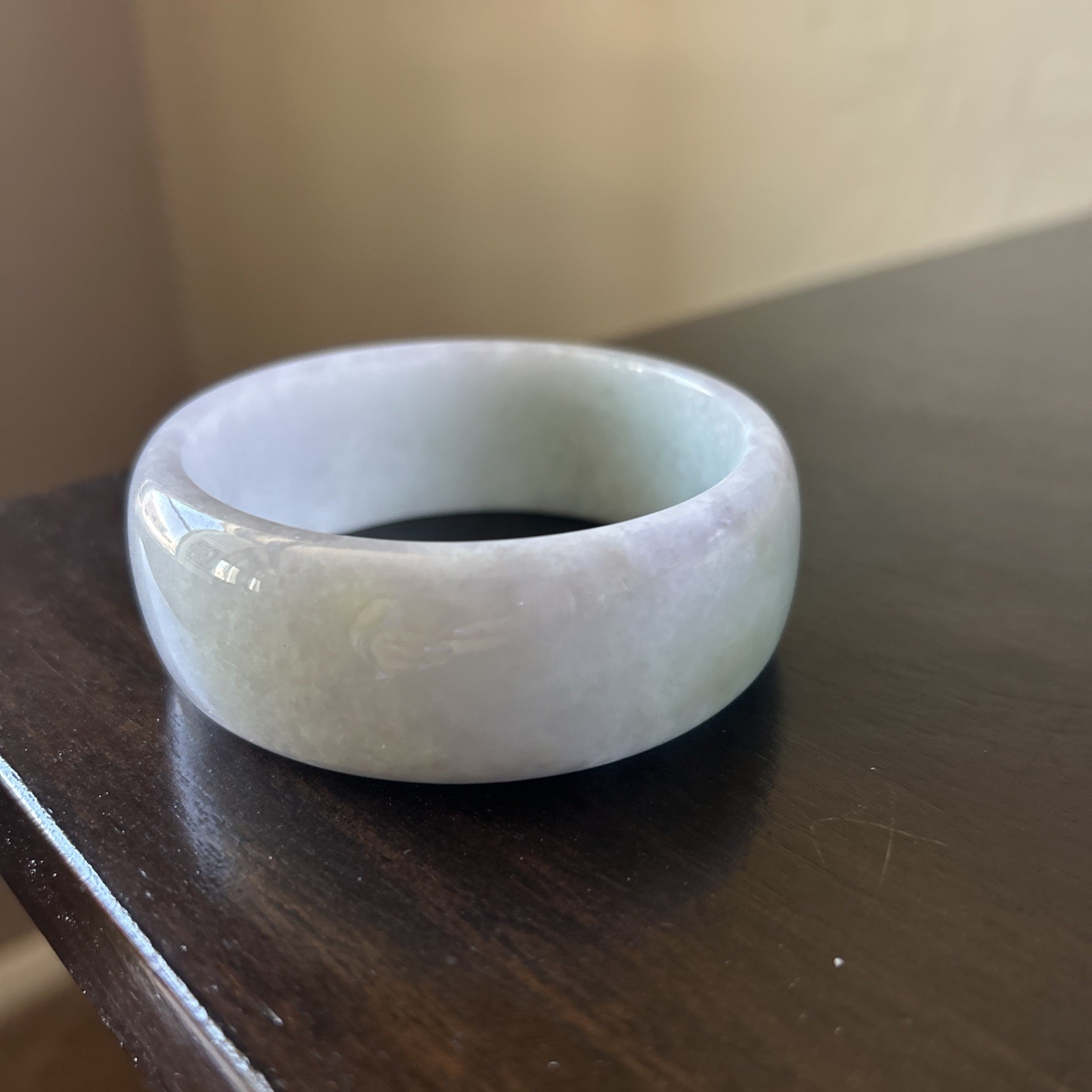 67MM Natural Icy Lavender Jadeite Jade Bracelet Burma Jadeite Jade Bangle