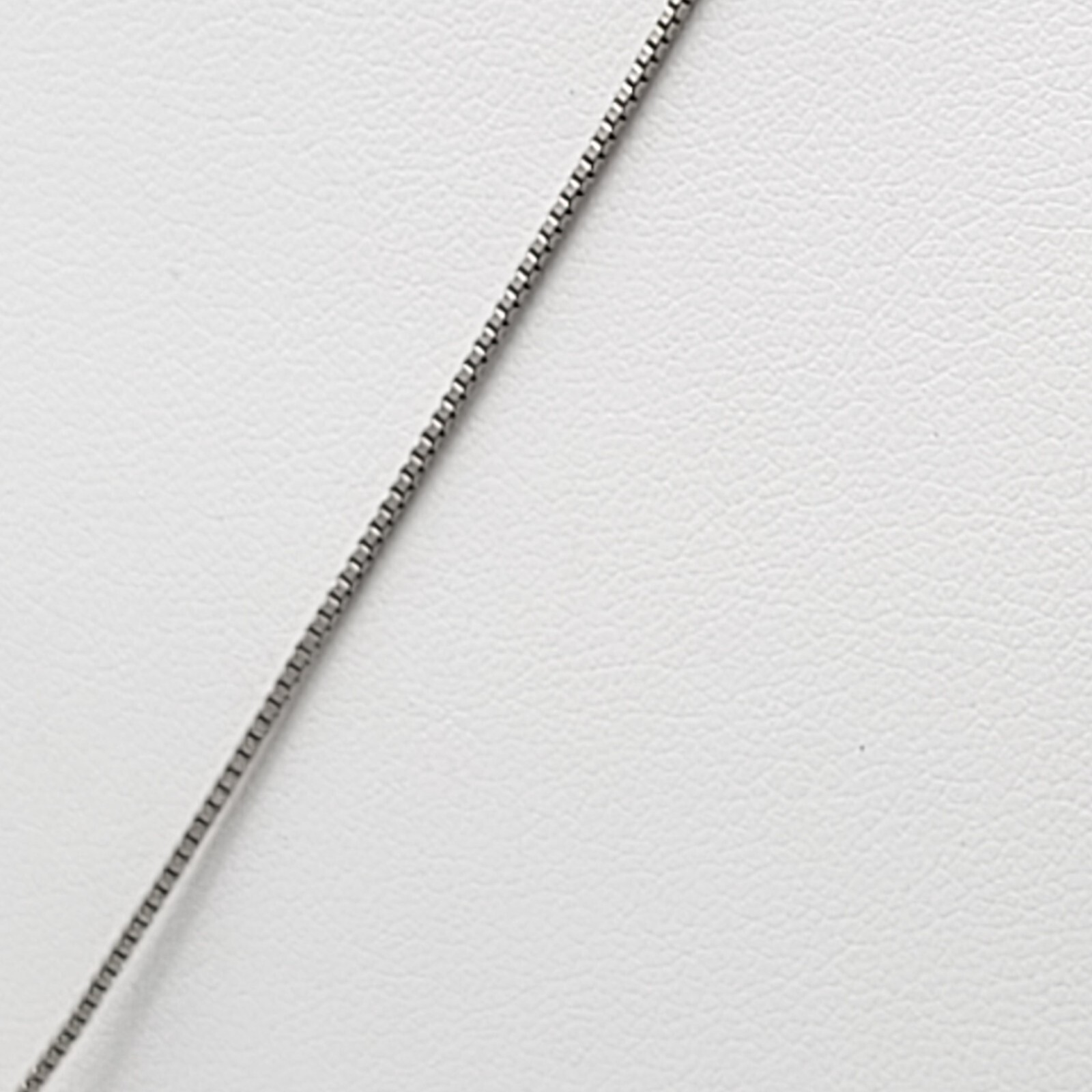 925 Italy Signed Womens Silver Box Chain Necklace Heart Shaped Pendant 17 in