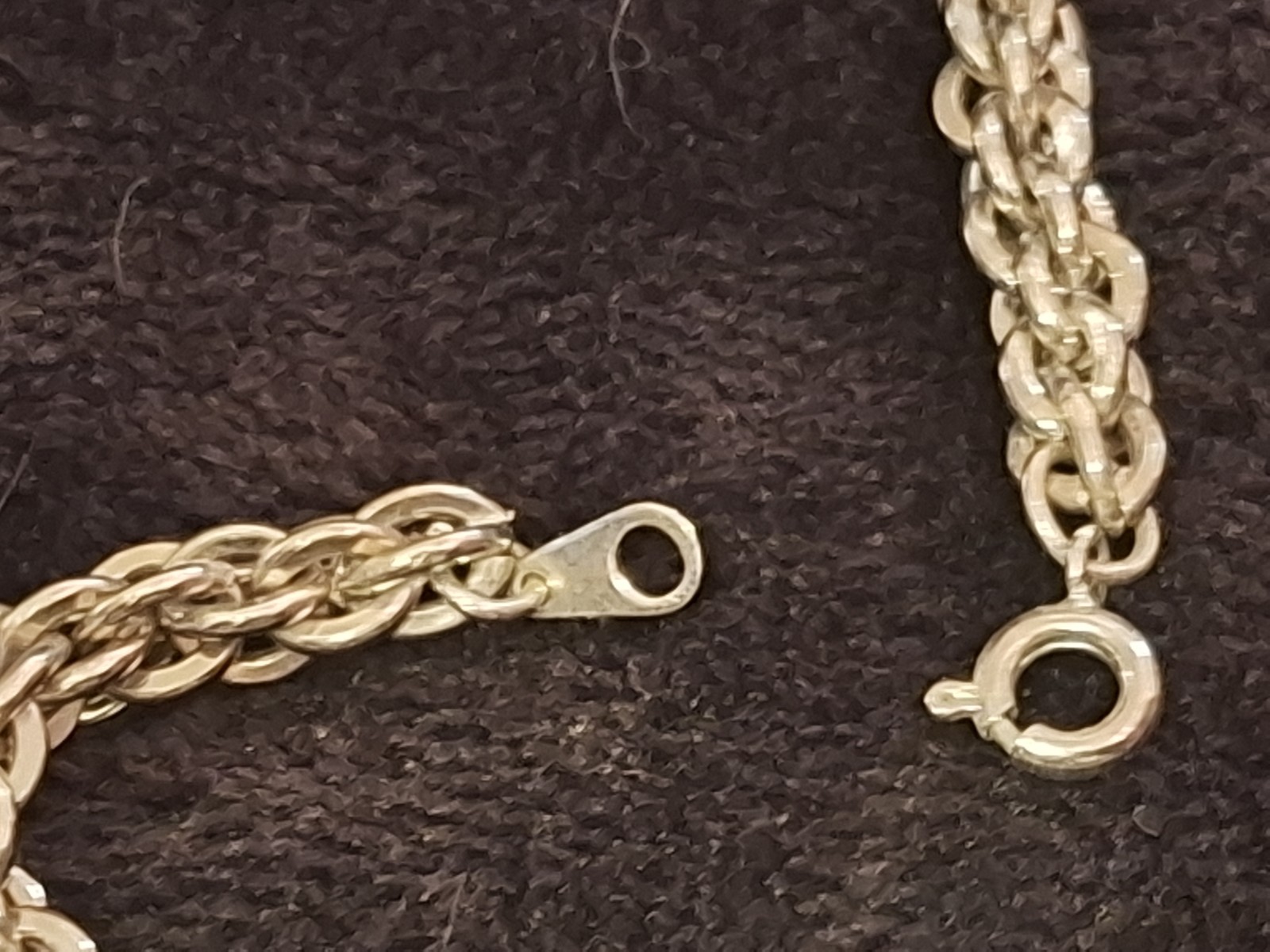 Silver Metal Rope Chain Necklace Chain Style Spring Ring Clasp No Stone
