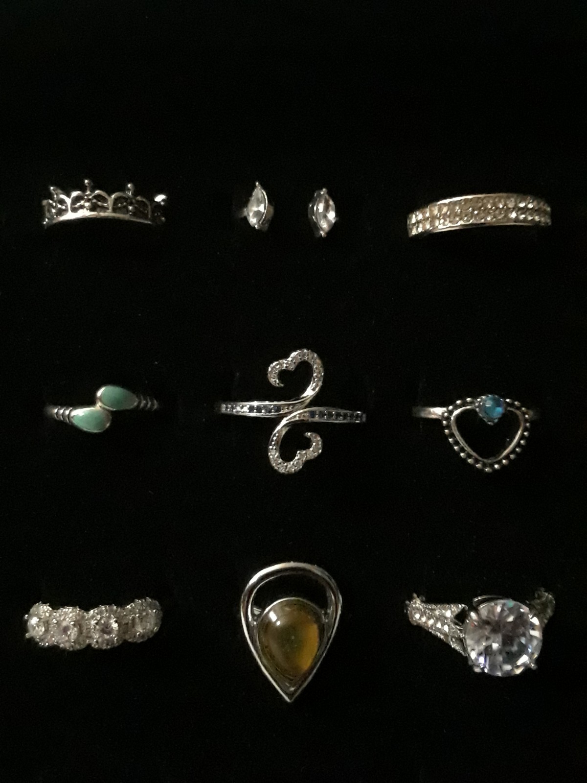 Wholesale Lot of 72 Rings Various Shapes and Sizes Men – Women Display Tray NWOT