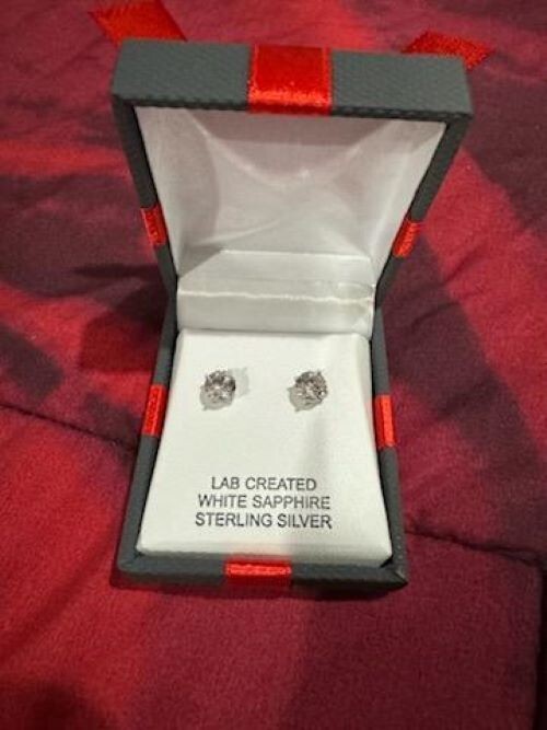 YES PLEASE! 2.5ct.T.W. Lab created White Sapphire Stud Earrings SS