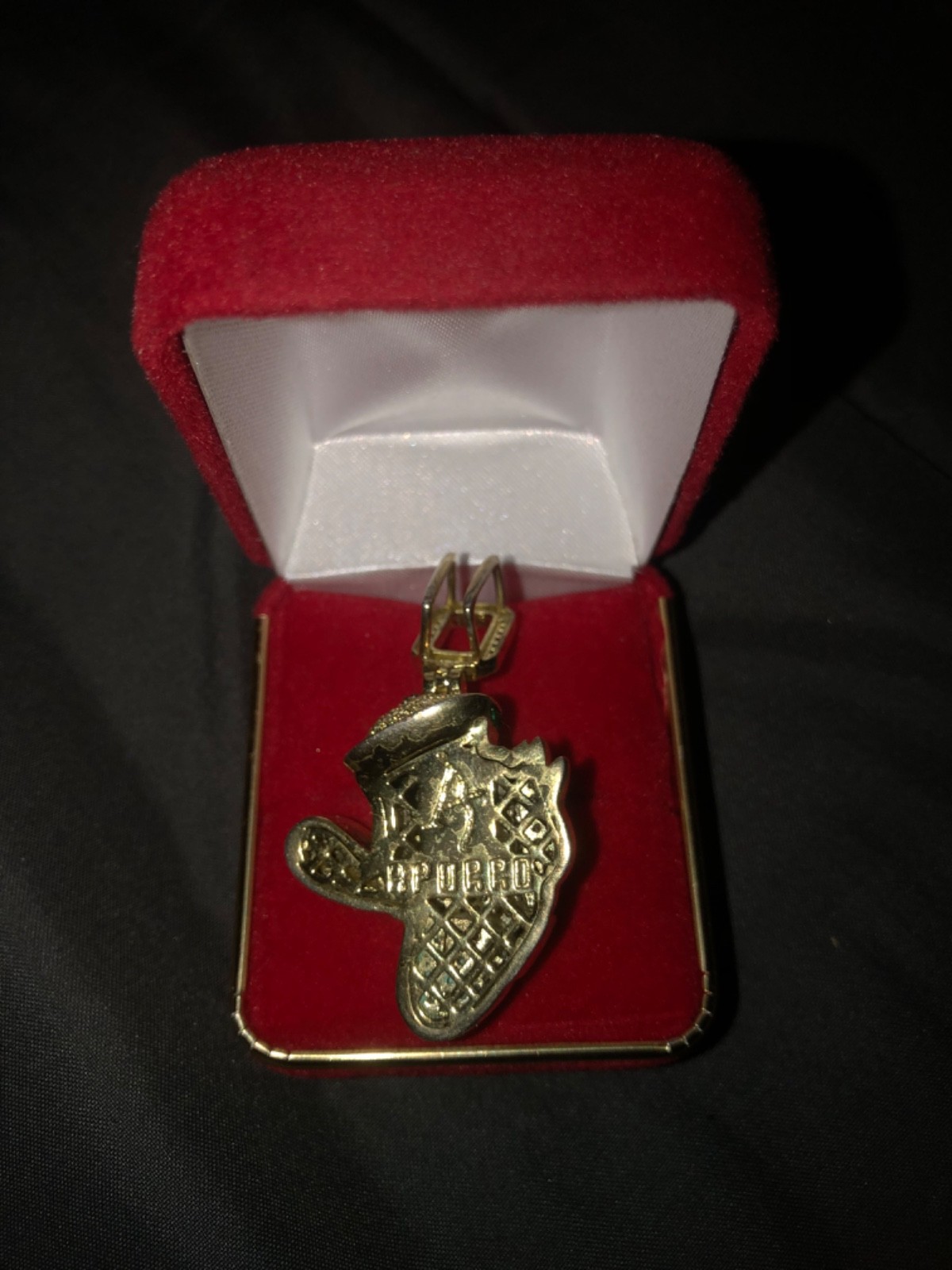 Iced Out Oregon Ducks Mascot Pendant – Custom Pave Rhinestone Jewelry – Universi