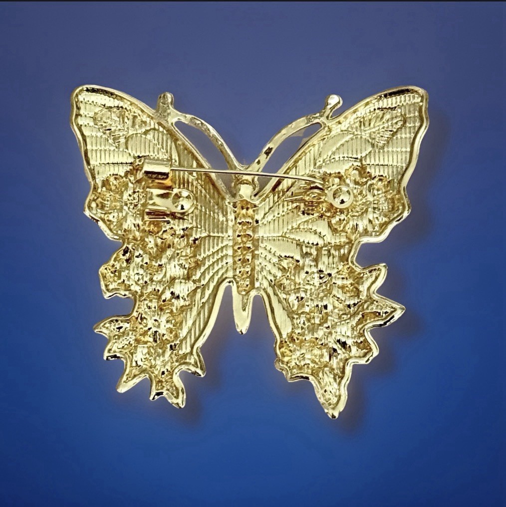American Butterfly Brooch Enamel USA Flag Pin Patriotic Jewelry