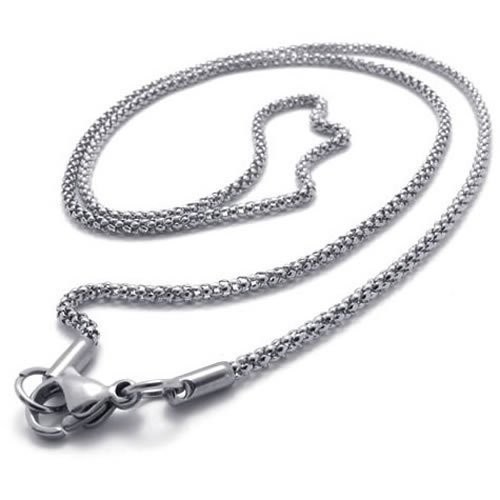 4mm 16″-40″ Silver Stainless Steel Corn Necklace Chain Sb32 USA Seller