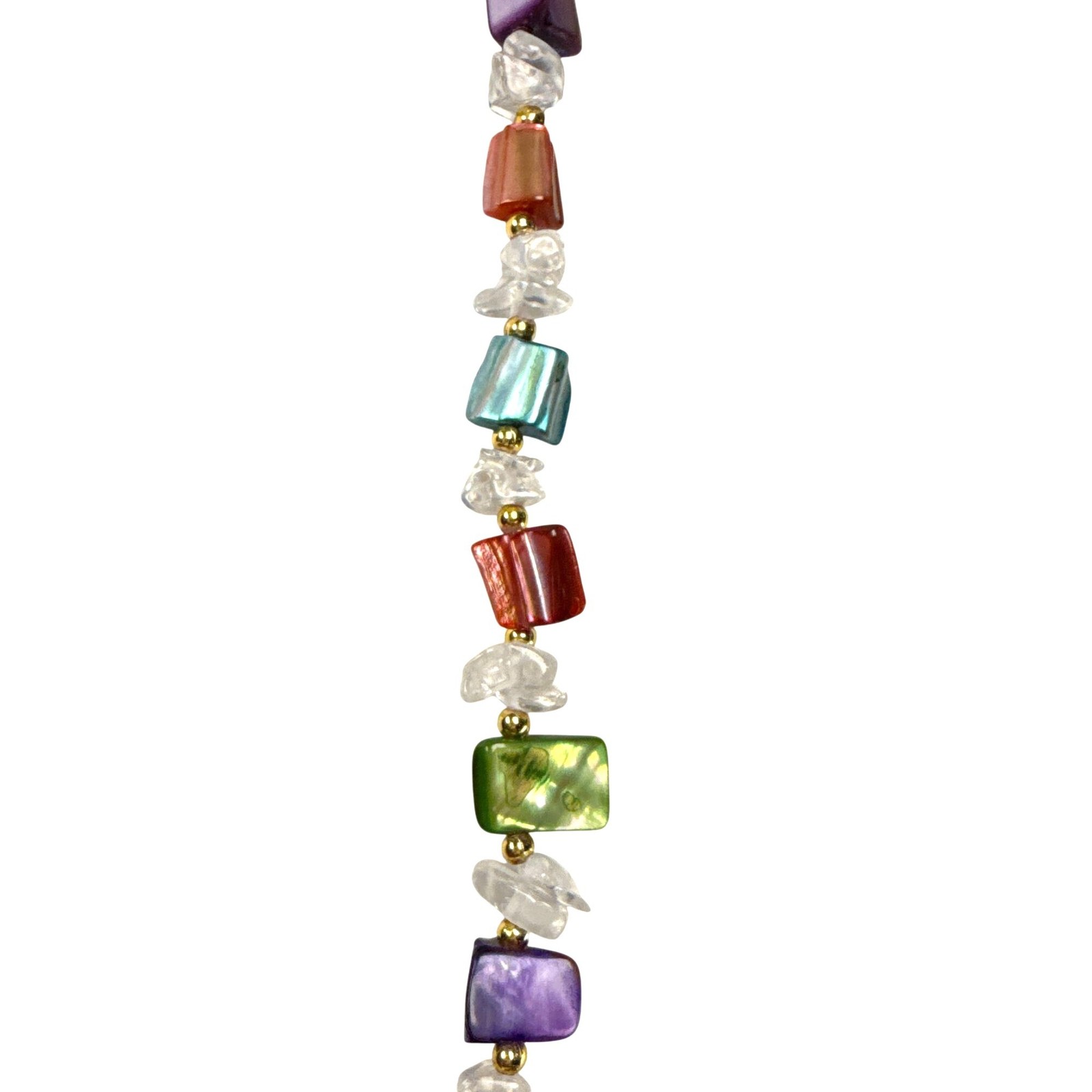 Multicolor Stone Beaded Necklace Barrel Clasp Gemstone Jewelry Bohemian