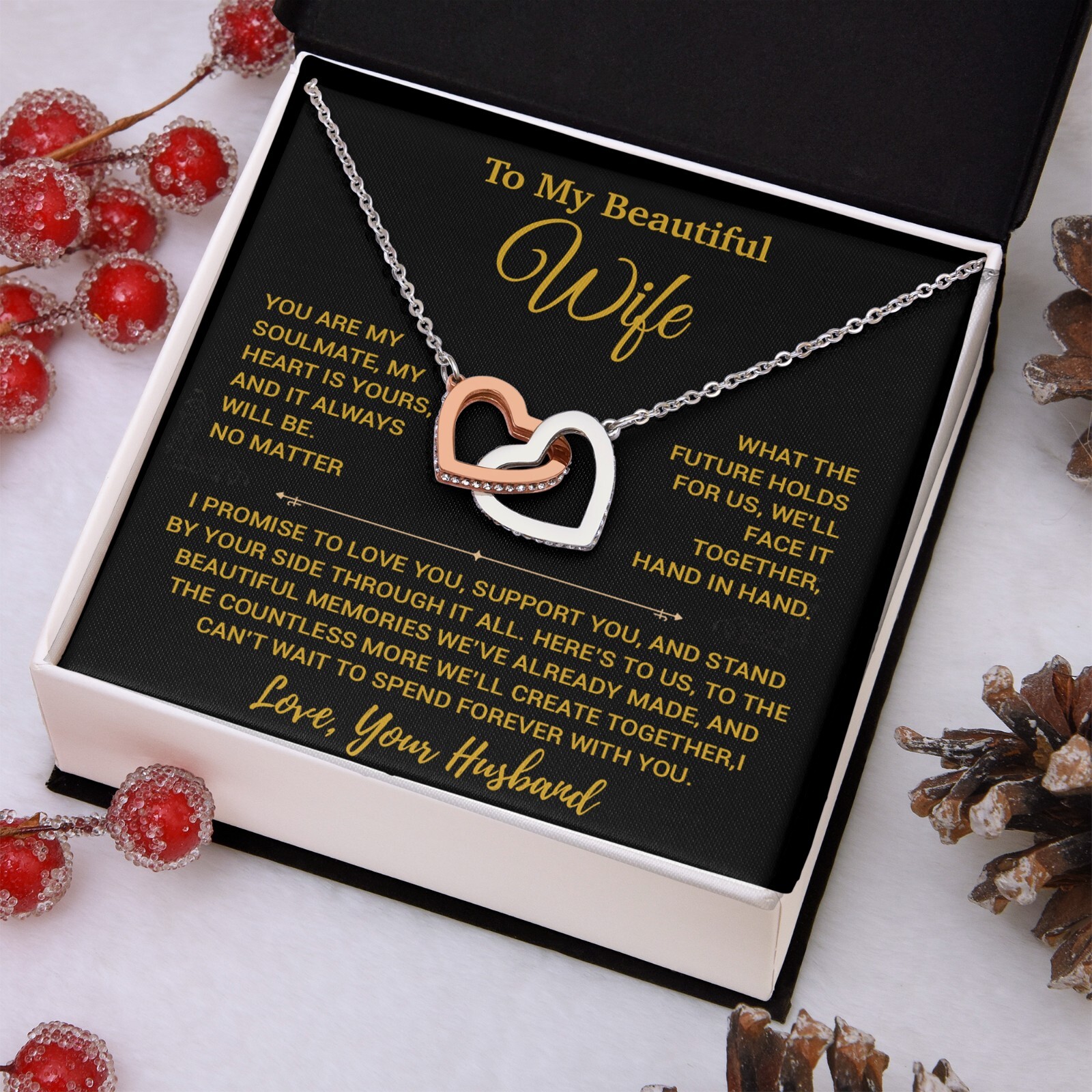 To My Wife Necklace, Vanlentines Gifts For Women, Anniversary Gift For Wife