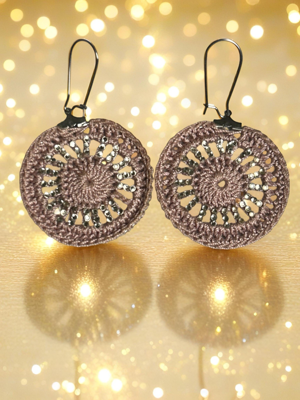 Icy Boho Earrings New Surgical Steel Ear Wire In Lavender