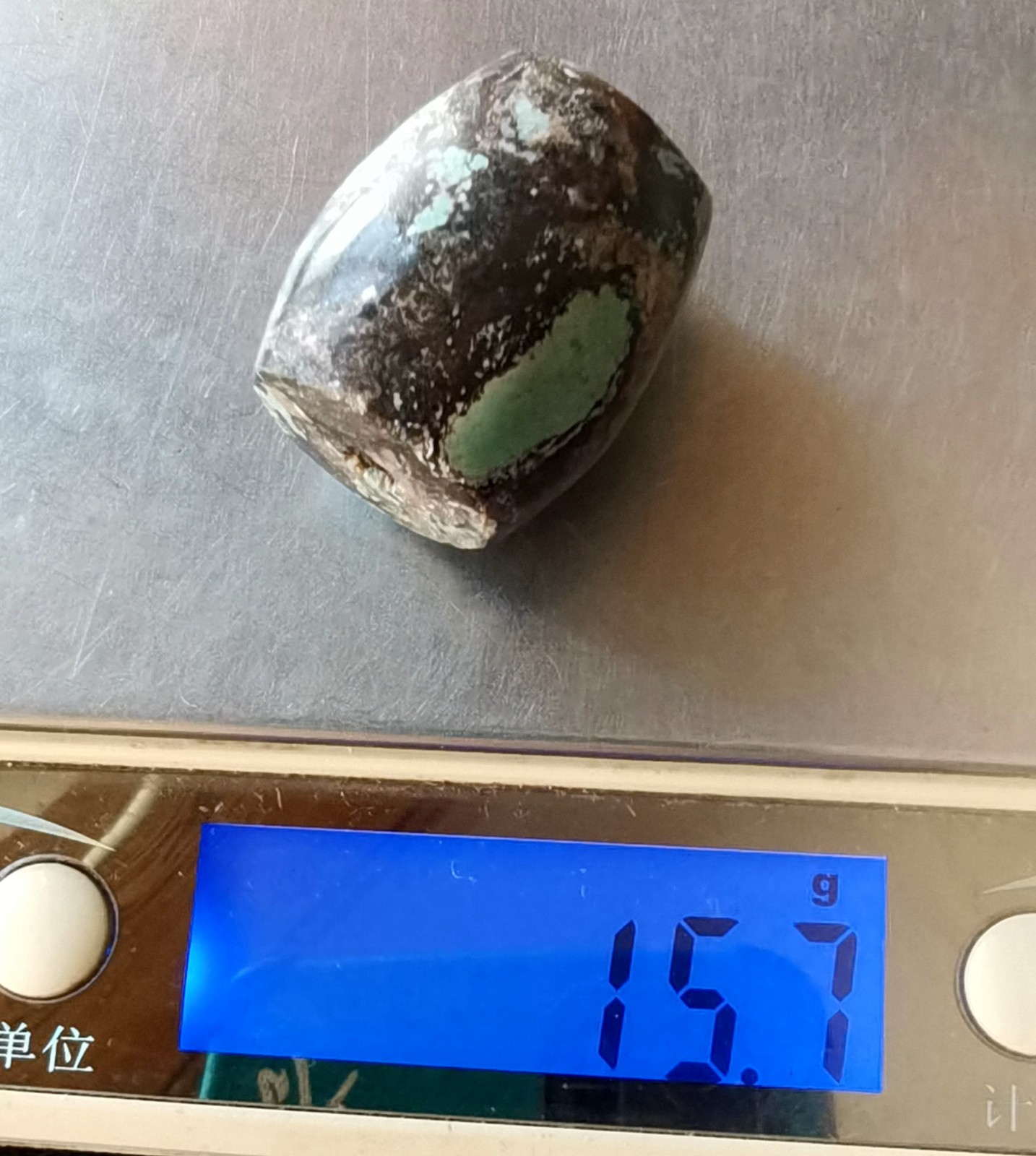 15.7g,barrel Genuine natural rainbow Turquoise stone pendant loose bead
