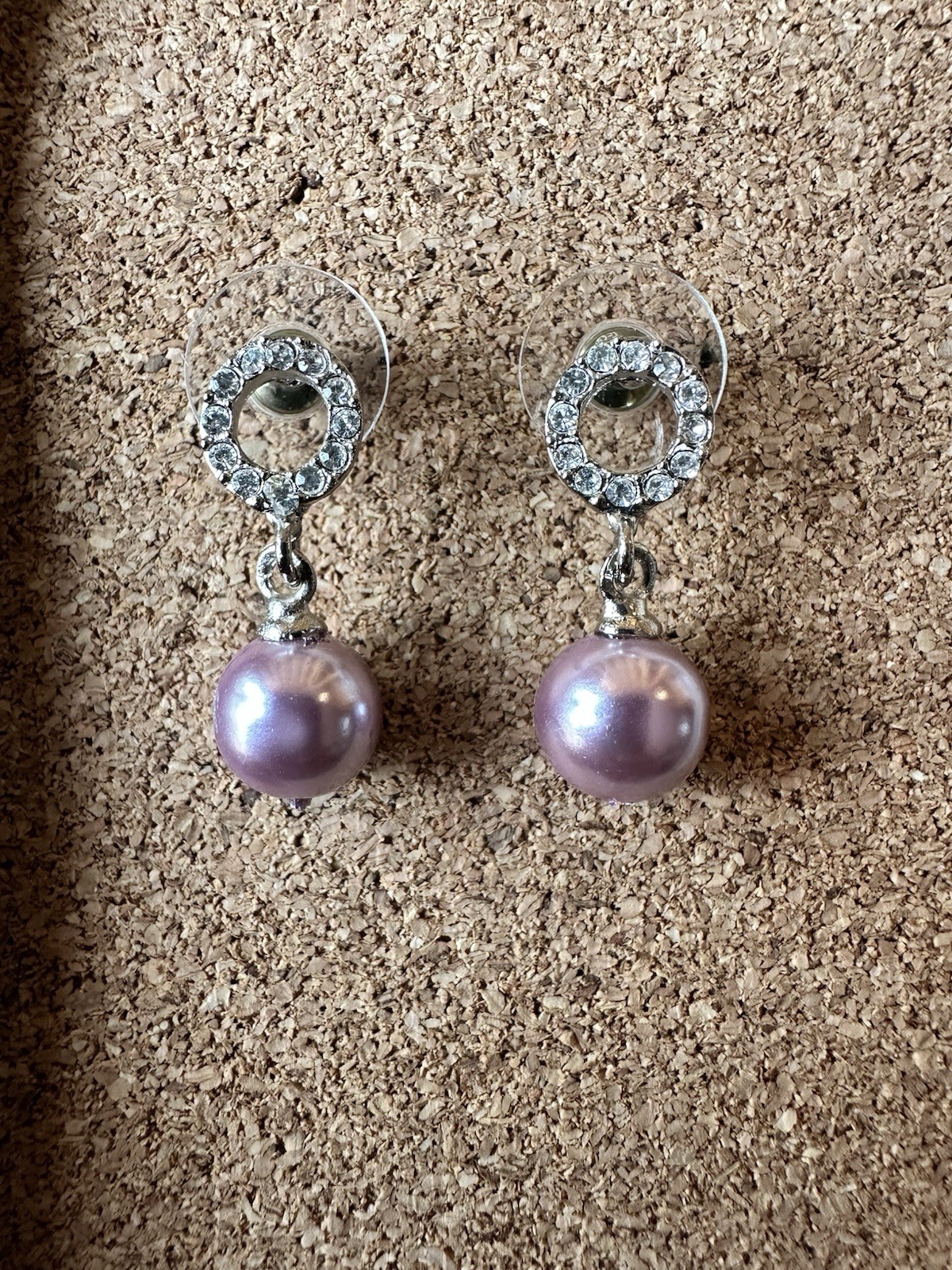 Pearl & Crystal Earrings Lot, Silver Tone, Drop/Dangle/Stud, Hook Closure