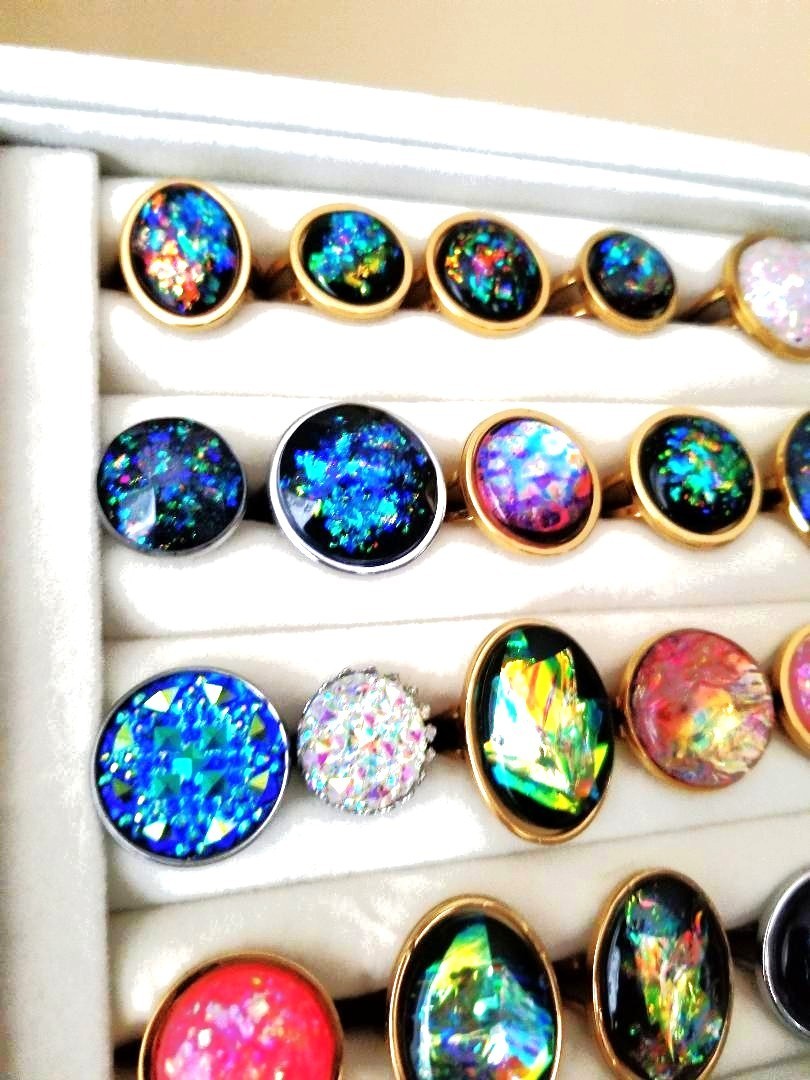 30 Ring Box – NEW Wholesale Rings in All Stainless-Steel with Adjustable Bands