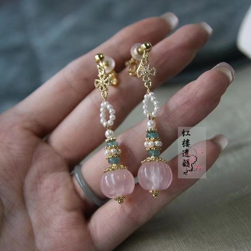 Chinese Style Hanfu Qipao Earrings Stud Dangle Ear Gift Women