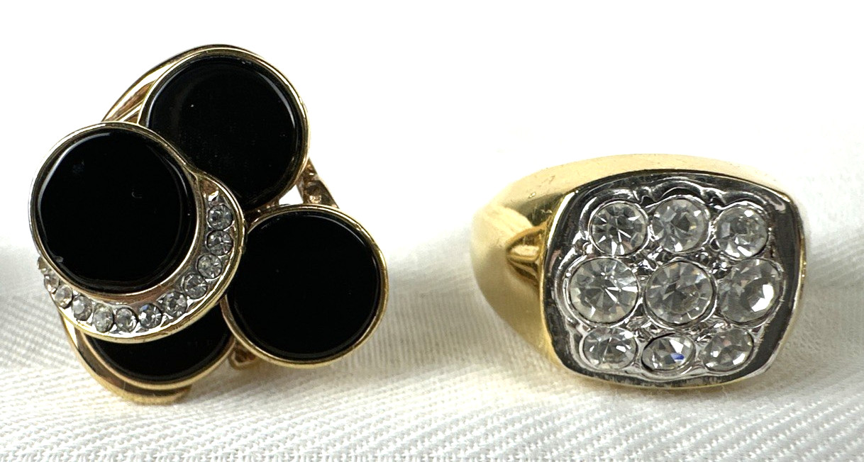 Fashion Ring Lot, 13 Different Rings of Various Designs and Sizes, Free Shipping