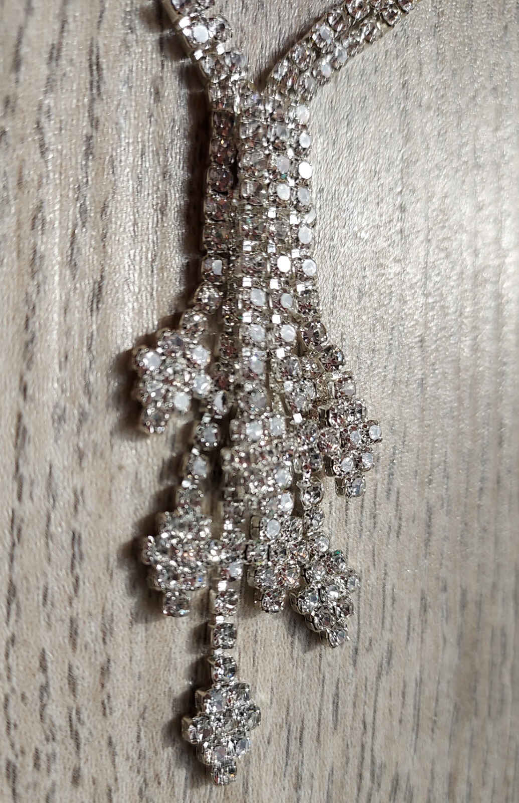 CZ Silvertone Fashion Necklace