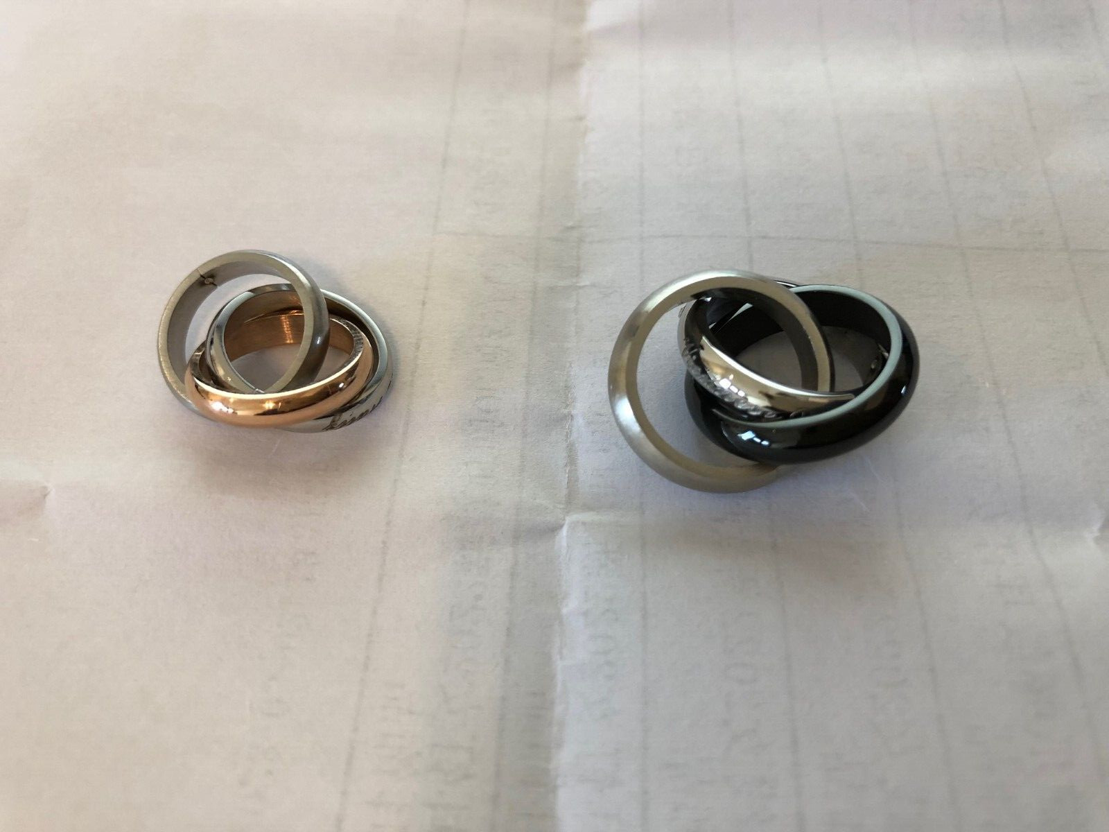 2Pcs Stainless Steel Couple Rings Engraved Pendant Charms Promise Gift E17