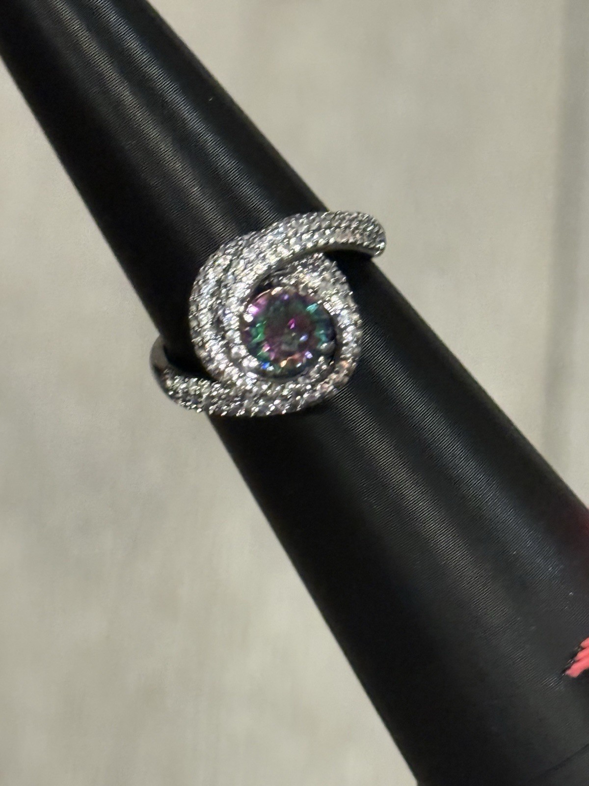 Bomb Party BP-June 2025 Birthday Ring-Size 9-Alexandrite-Hematite Plating