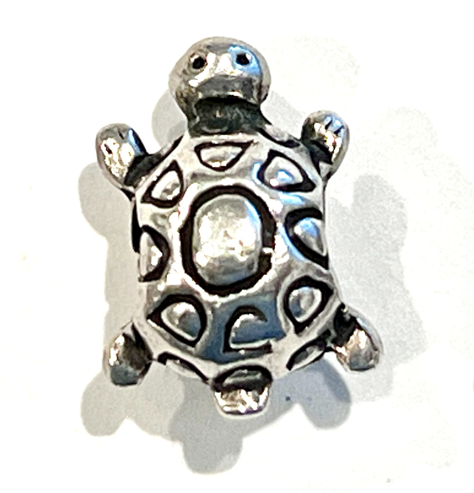 PANDORA 790158 Turtle Charm Sterling Silver Bead – No Jewelers/ SS Mark -RETIRED
