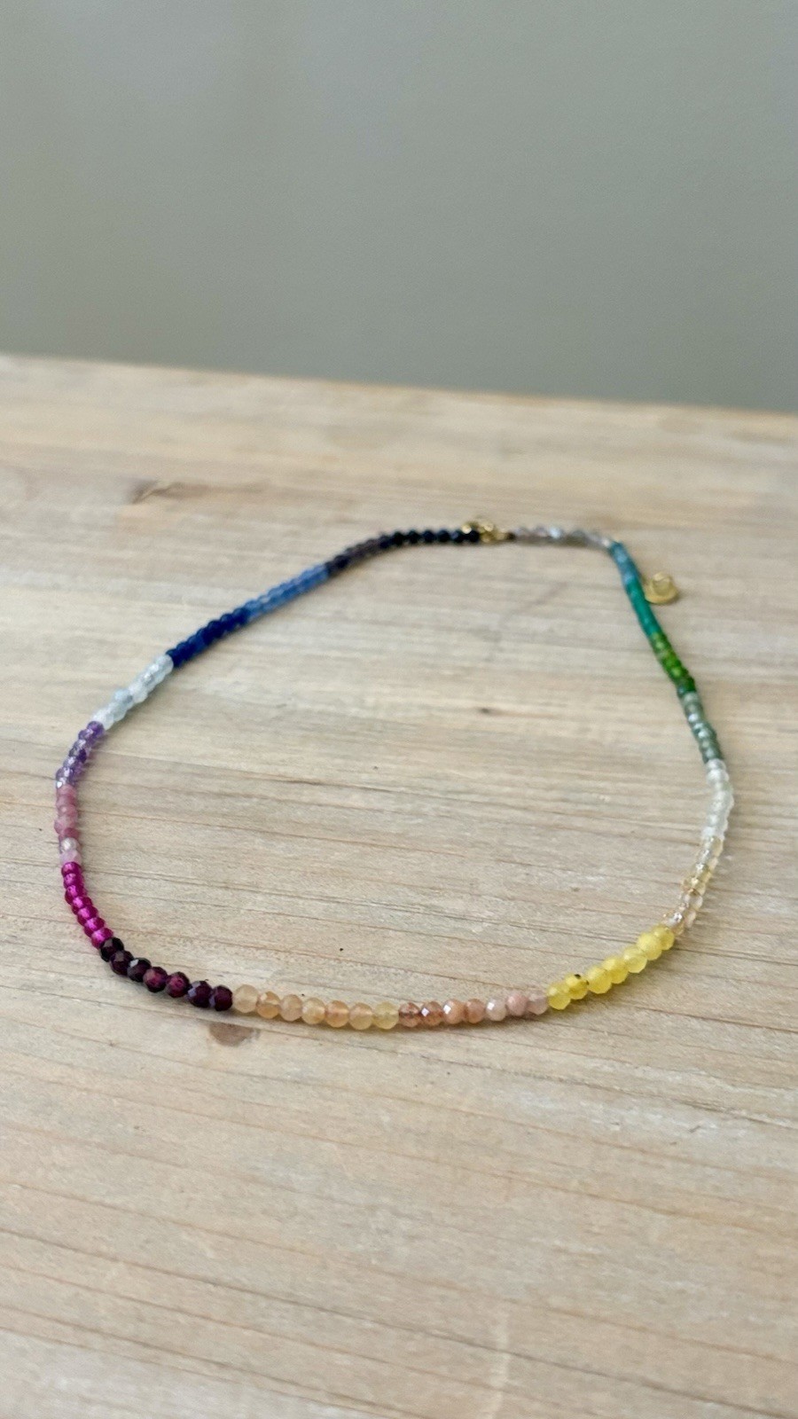 Local Eclectic “Live by the Sun” Rainbow Crystal Beaded Necklace – Sold Out