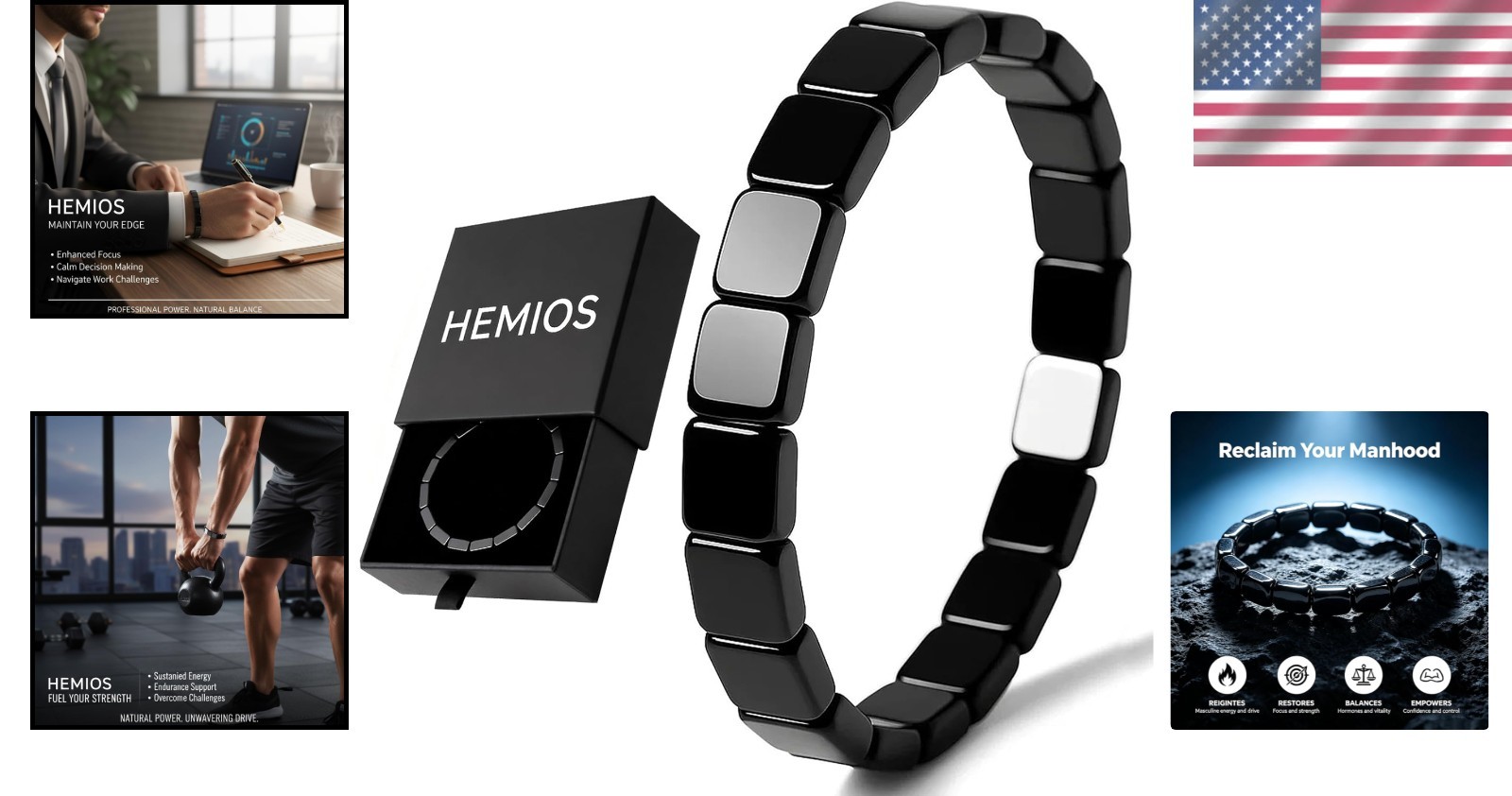 Hematite Bracelet Men – Reignites Masculine Energy, Natural Hematite Stone Be…