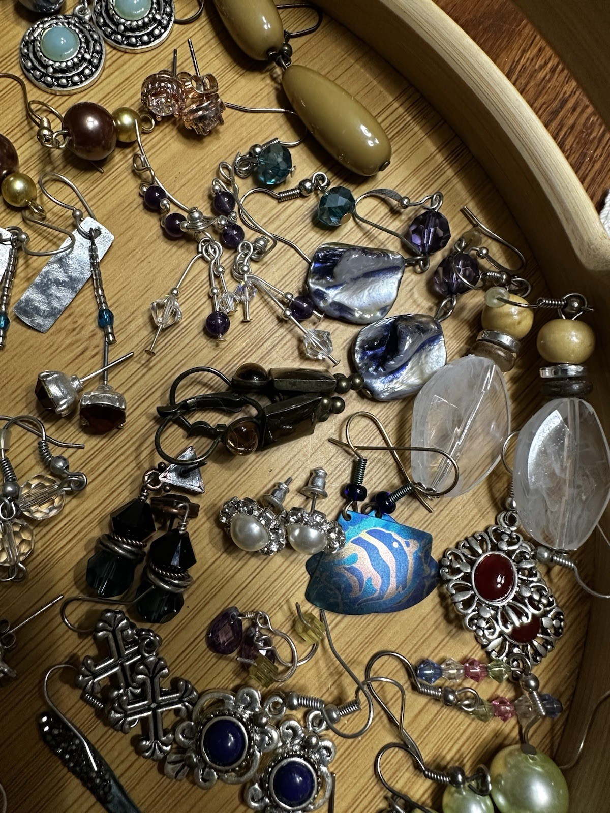 Lot Of 50+ Pairs Of Fashion Earrings Good Condition Wear or Sell!