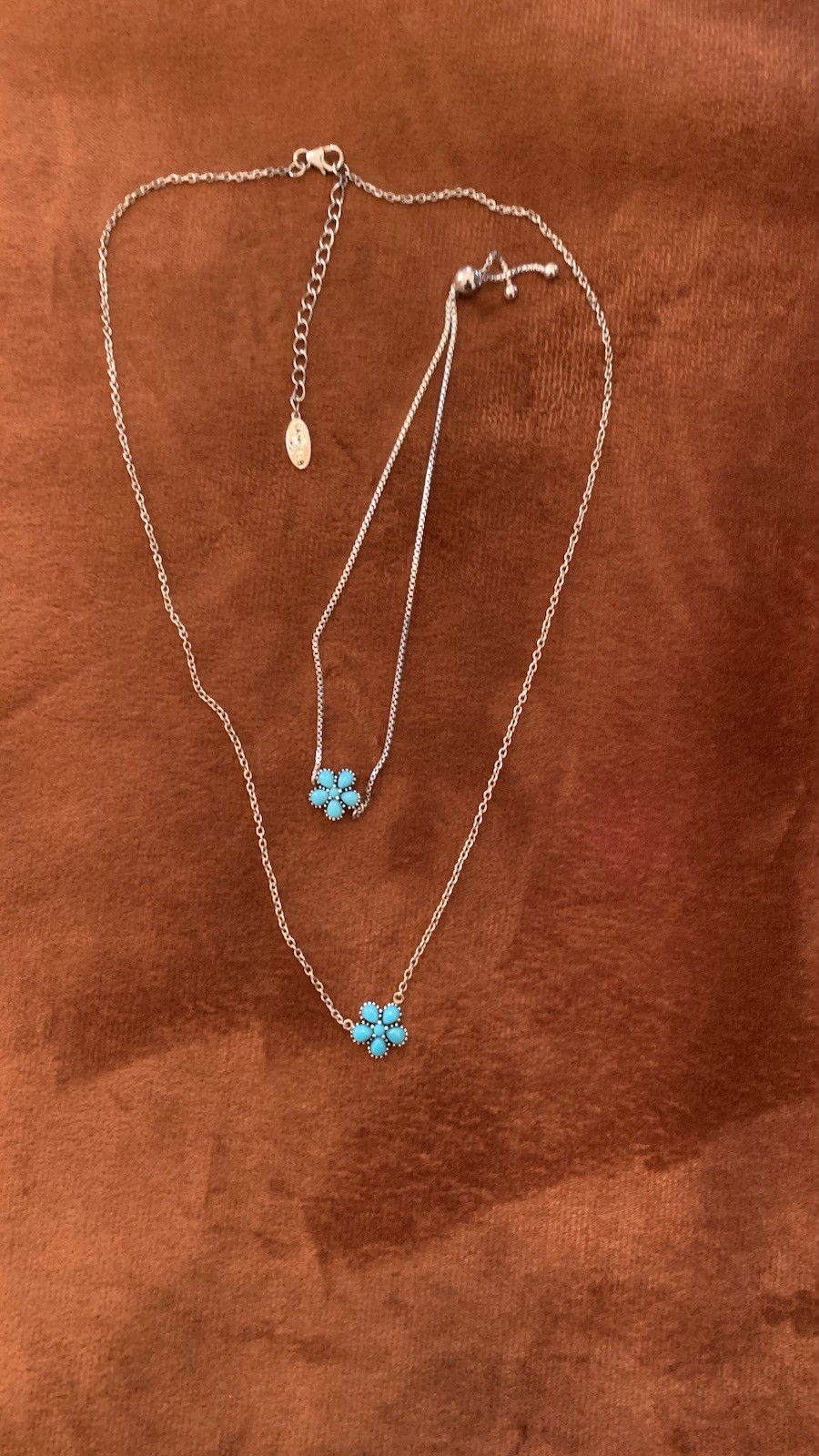 Samuel B Turquoise Sleeping Beauty Flower Necklace Bracelet Set 925 Excellent