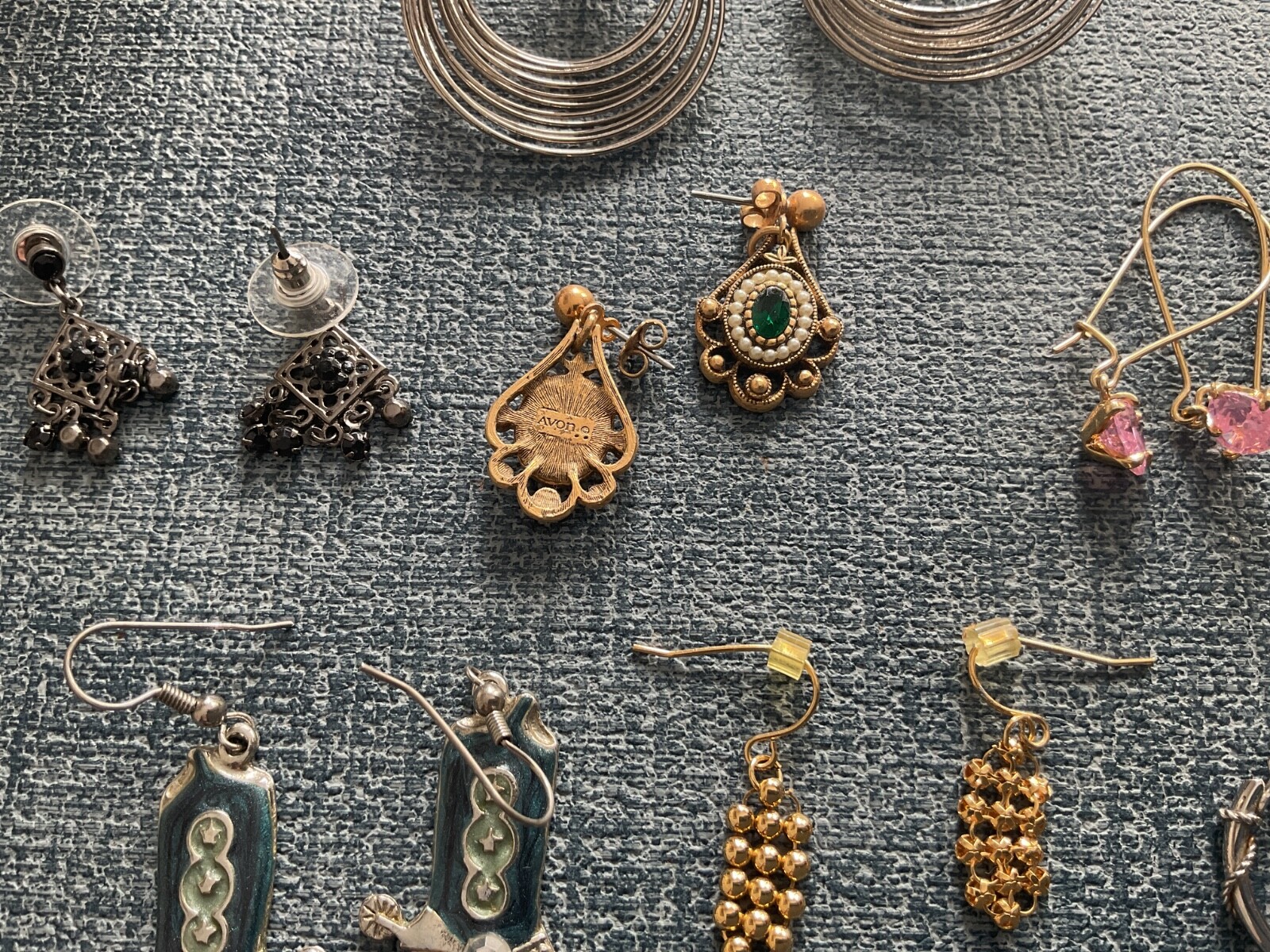 8 pair vintage pierced earrings Avon