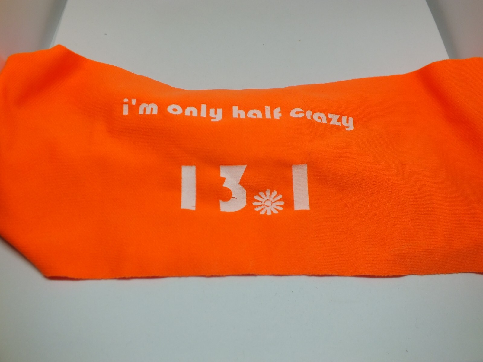 Beautiful Hair Jewelry Headband Fluorescent Orange “I’m only half Crazy 13.1”